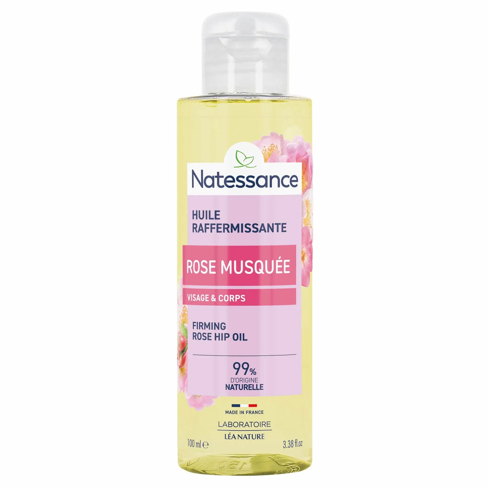 Natessance Huile Rose Musquée Réparatrice Anti-Âge 100ml