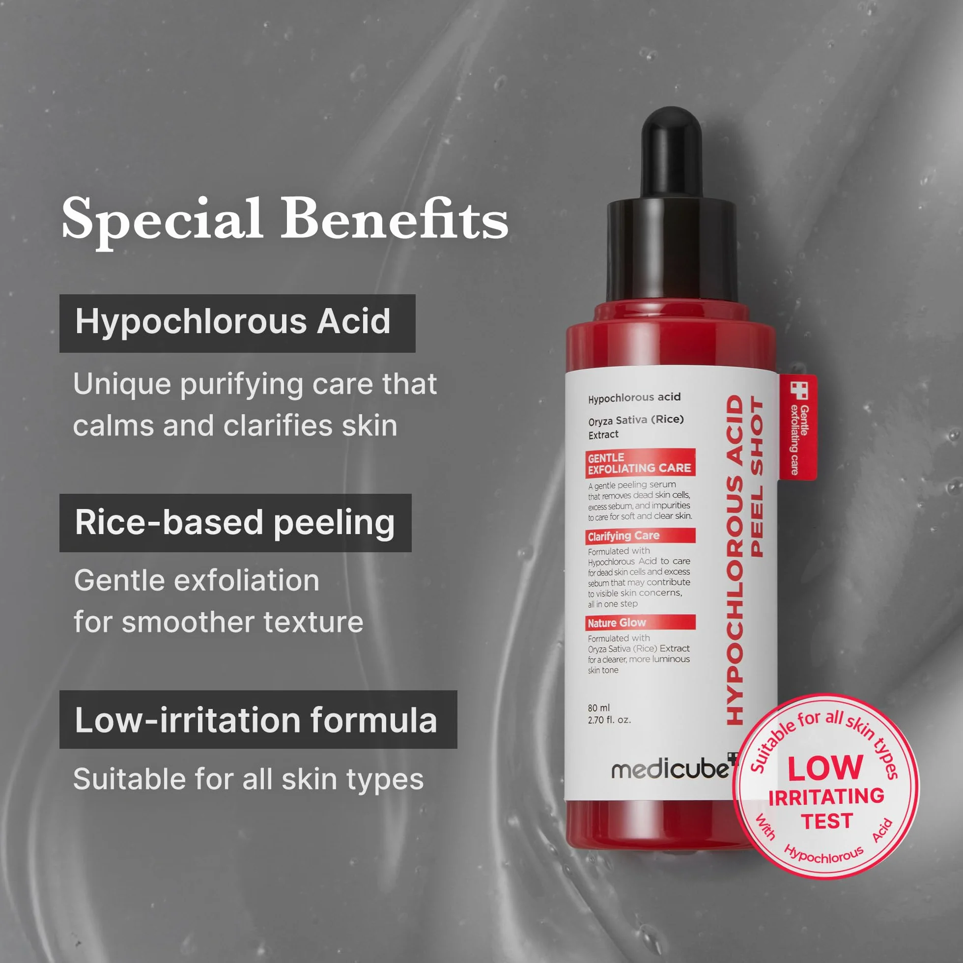 Medicube Peel Shot Hypochlorous Acid Gentle Exfoliating Serum 2.7 fl.oz