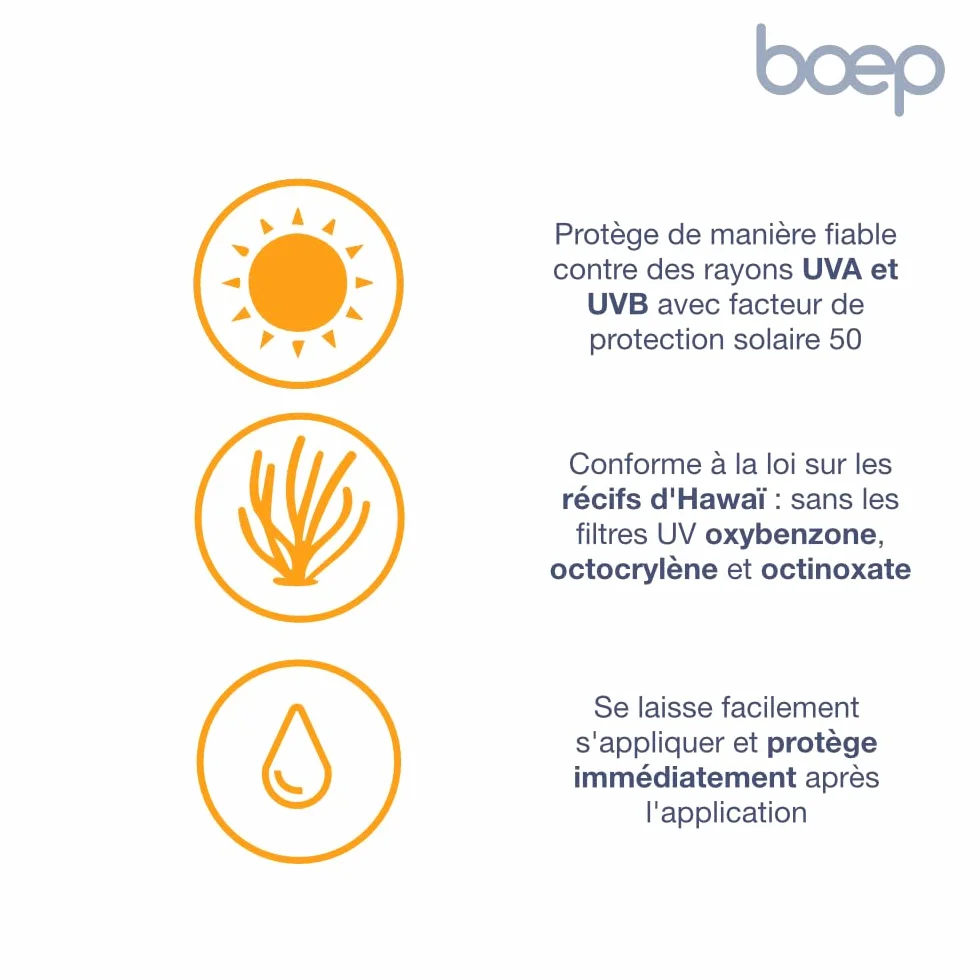 Crème solaire sensible SPF 50 pour visage et corps 50ml