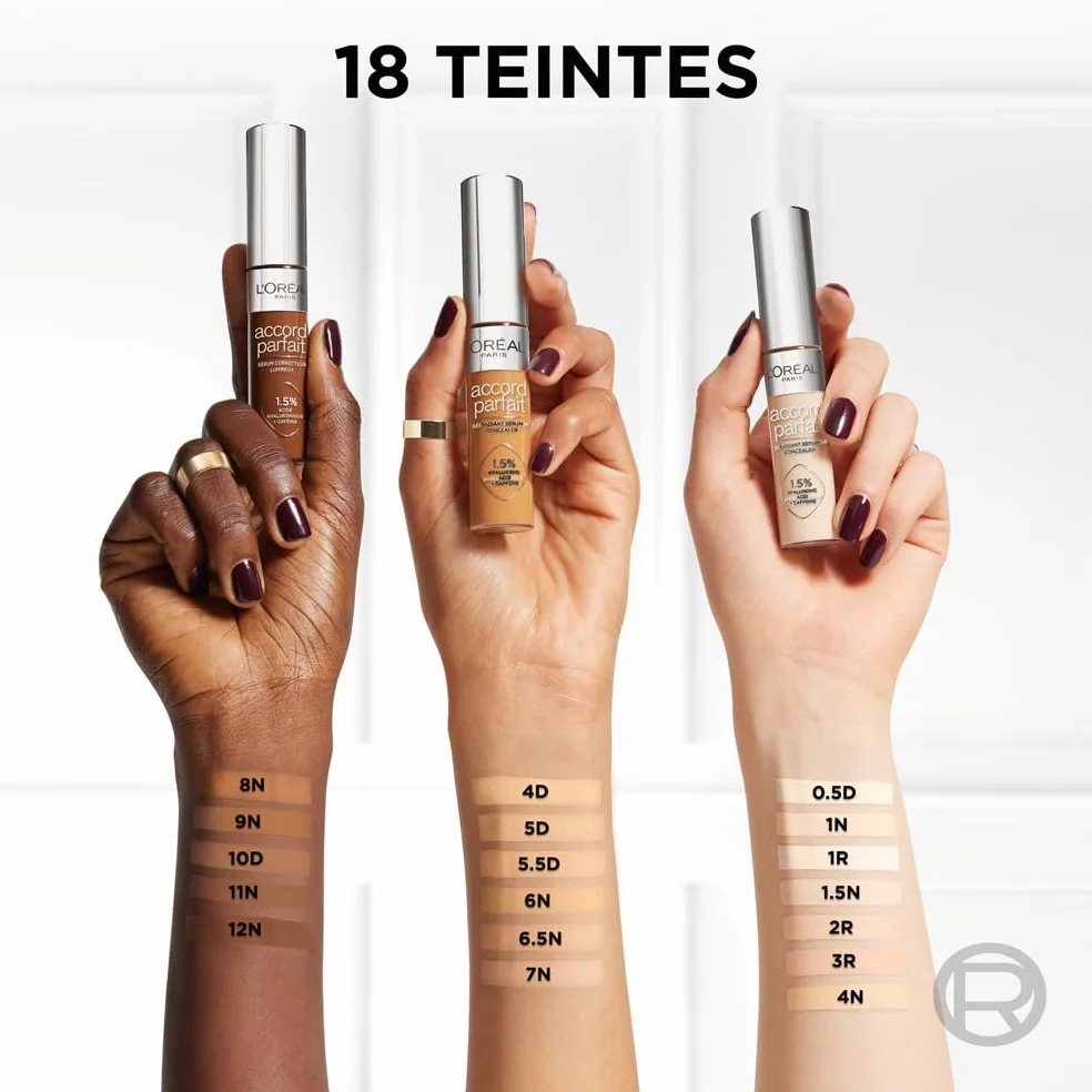 L'Oréal Paris Sérum Correcteur Lumineux Acide Hyaluronique Caféine Teinte 5D 11 ml