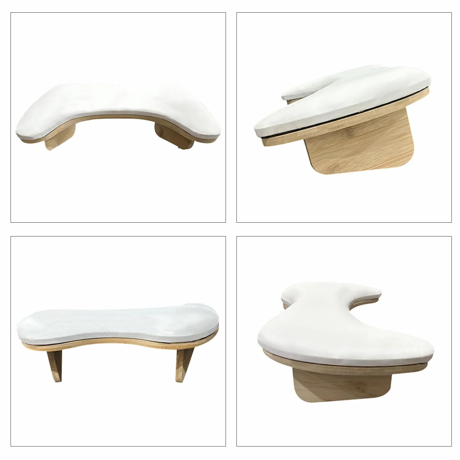 Repose-poignet en forme de U pour studio de manucure - Repose-poignet pour technicien des ongles - Pour table de manucure (blanc)