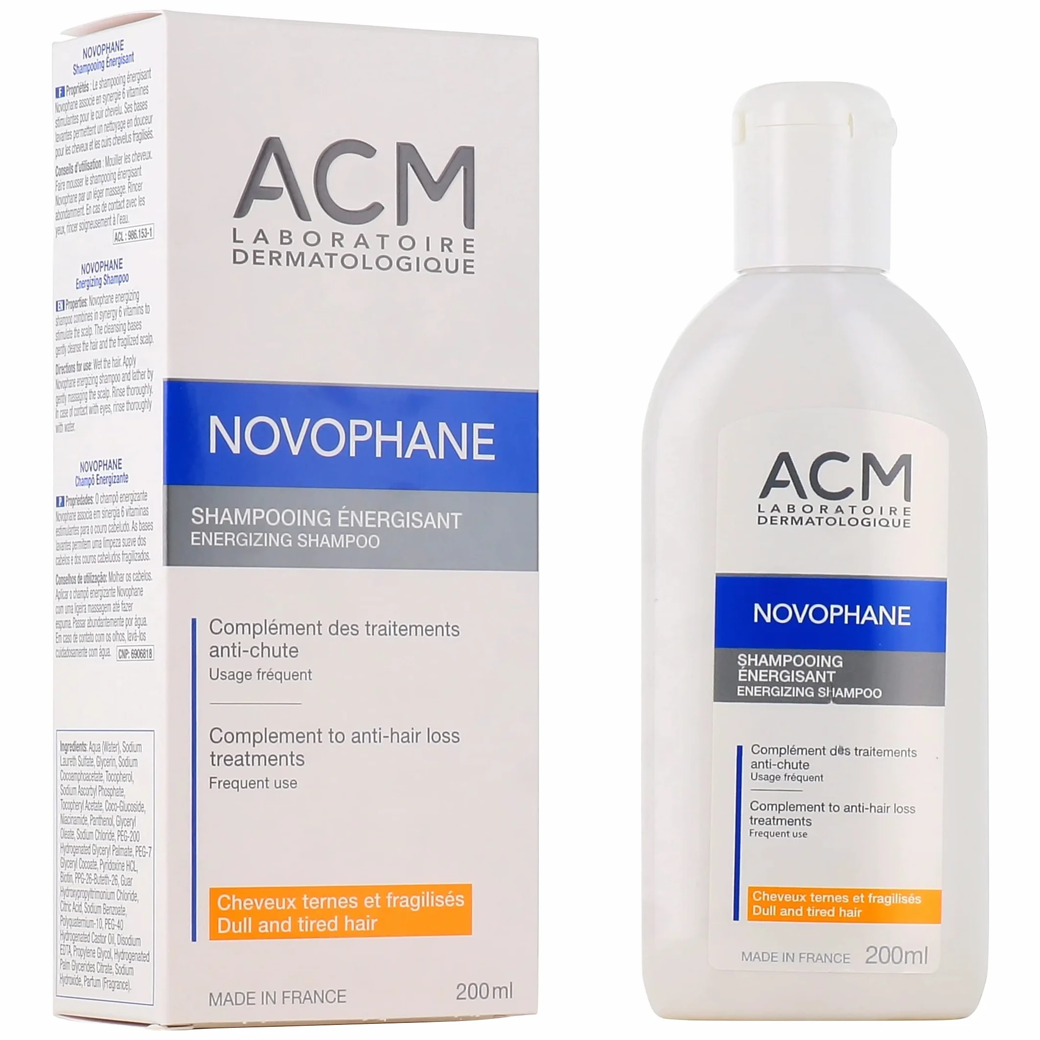ACM Laboratoire Novophane Energisant Anti Hair Loss Treatment Shampoo 200ml Hair Product by ACM