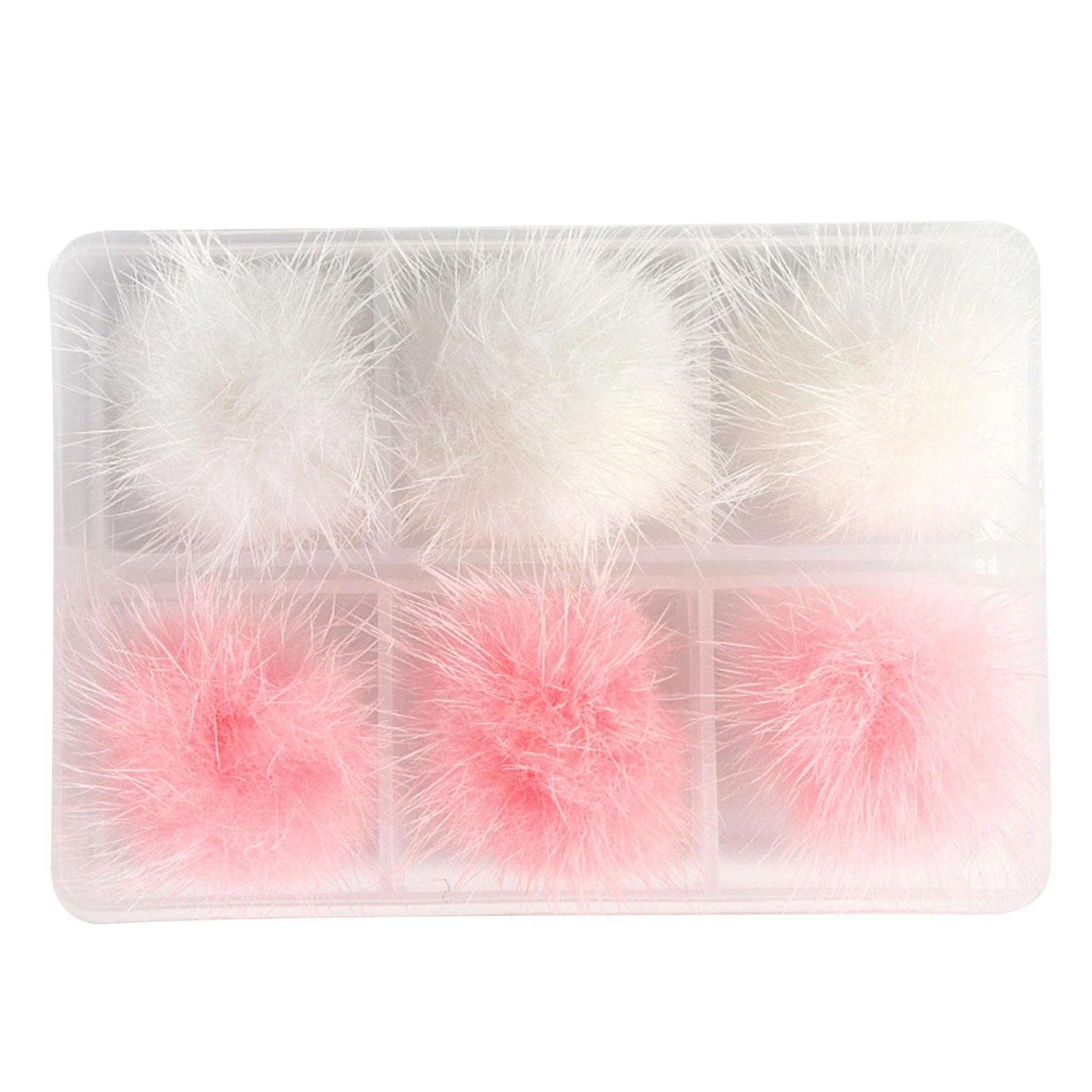 Peluche Pom Balls Nail Art 6pcs Pied Magnétique Amovible Elegant Ongles Manucure