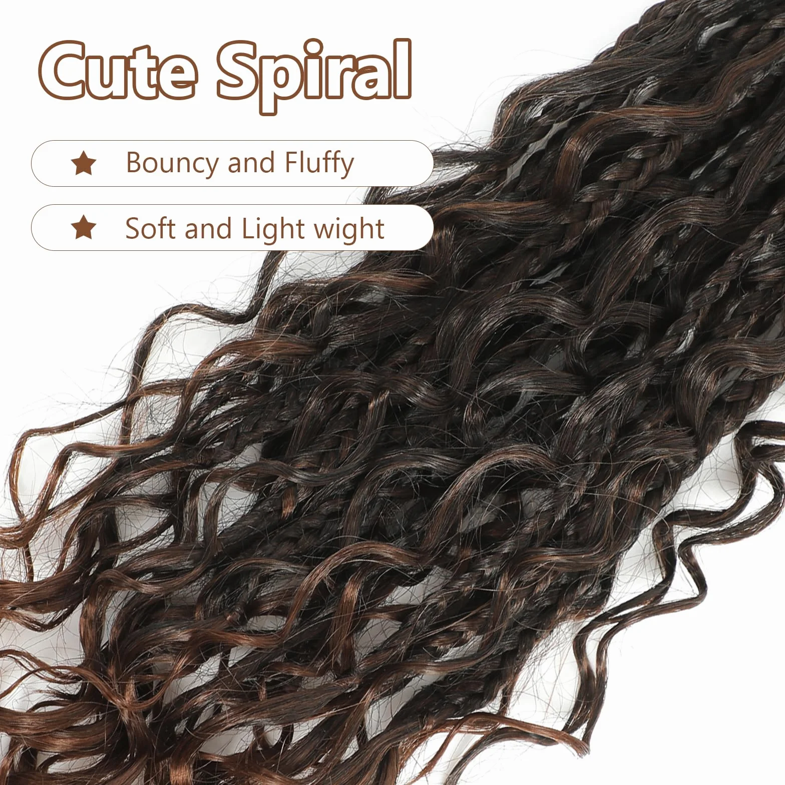 Boho Box Braids Crochet Hair with Curly Hair Pre Loop Long Black Messy Goddess Box Braids Extensions de cheveux pour femmes noires (30.6 cm (Lot de 8), 1B/30#)