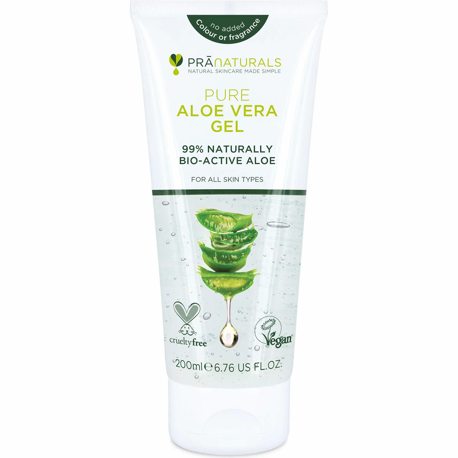 PraNaturals Gel à L’Aloe Vera 200ml Apaisant Hydratant