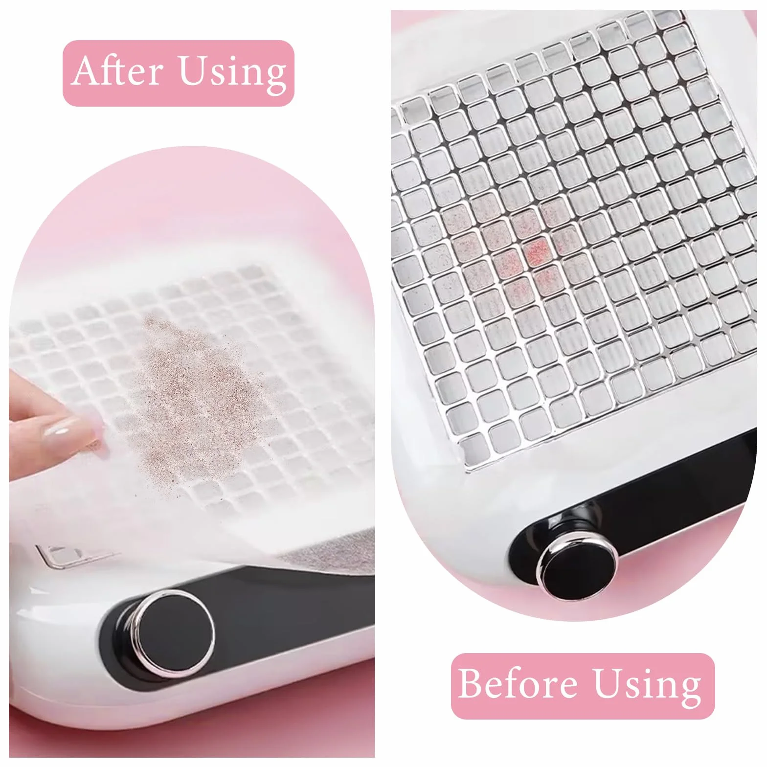 Lot de 200 Filtres en Papier pour Ongles, Collecteur de Poussière, Feuilles Filtrantes Remplaçables Universelles pour Salon de Manucure