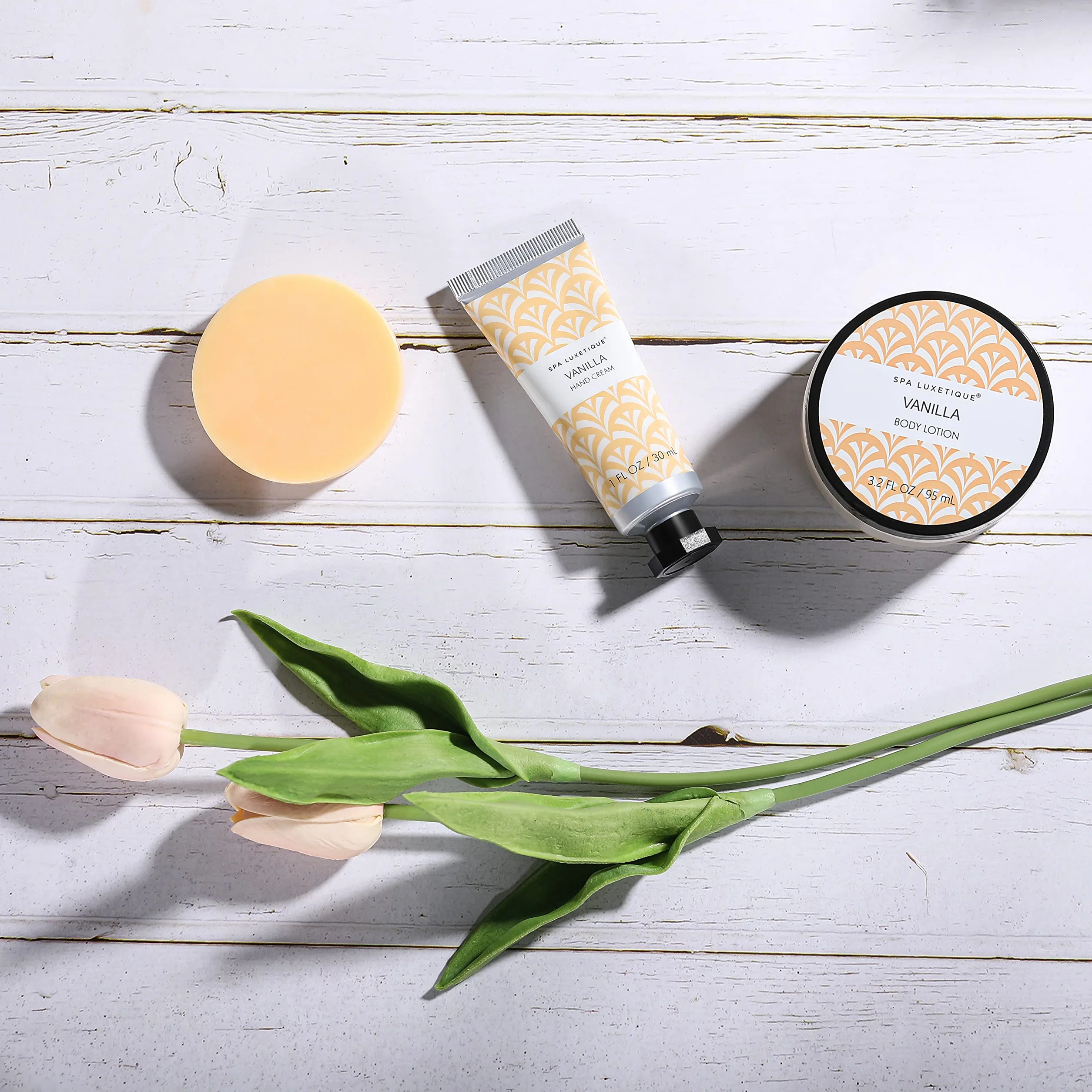 Spa Luxetique Coffret Soin Femme 6 Pièces - Vanille Bain Moussant Gel Douche Crème Mains Cadeau