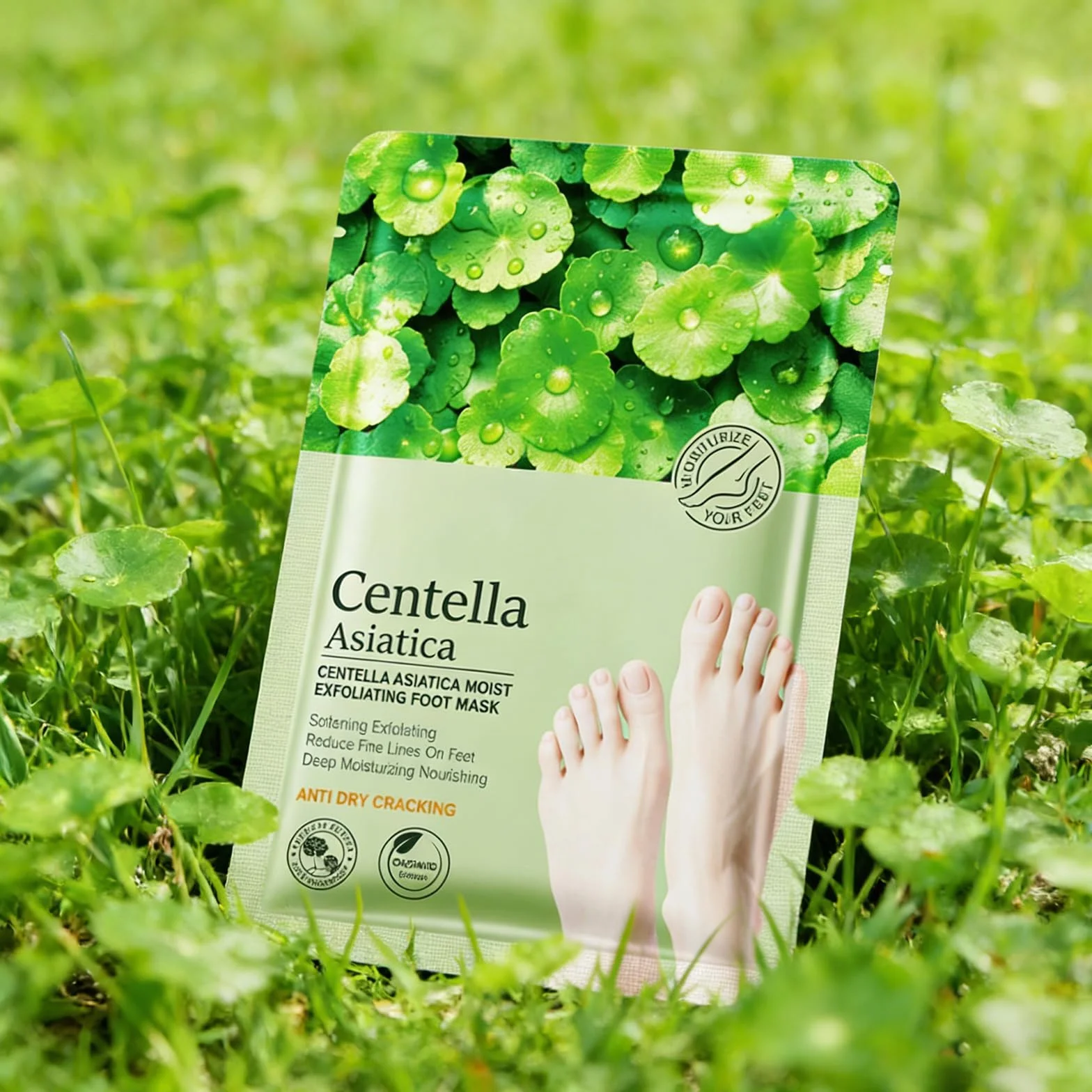 Masque Pieds Hydratant Chaussettes Centella Asiatica Soin Pieds Adoucissant Peeling Doux Talons Secs Fendillés