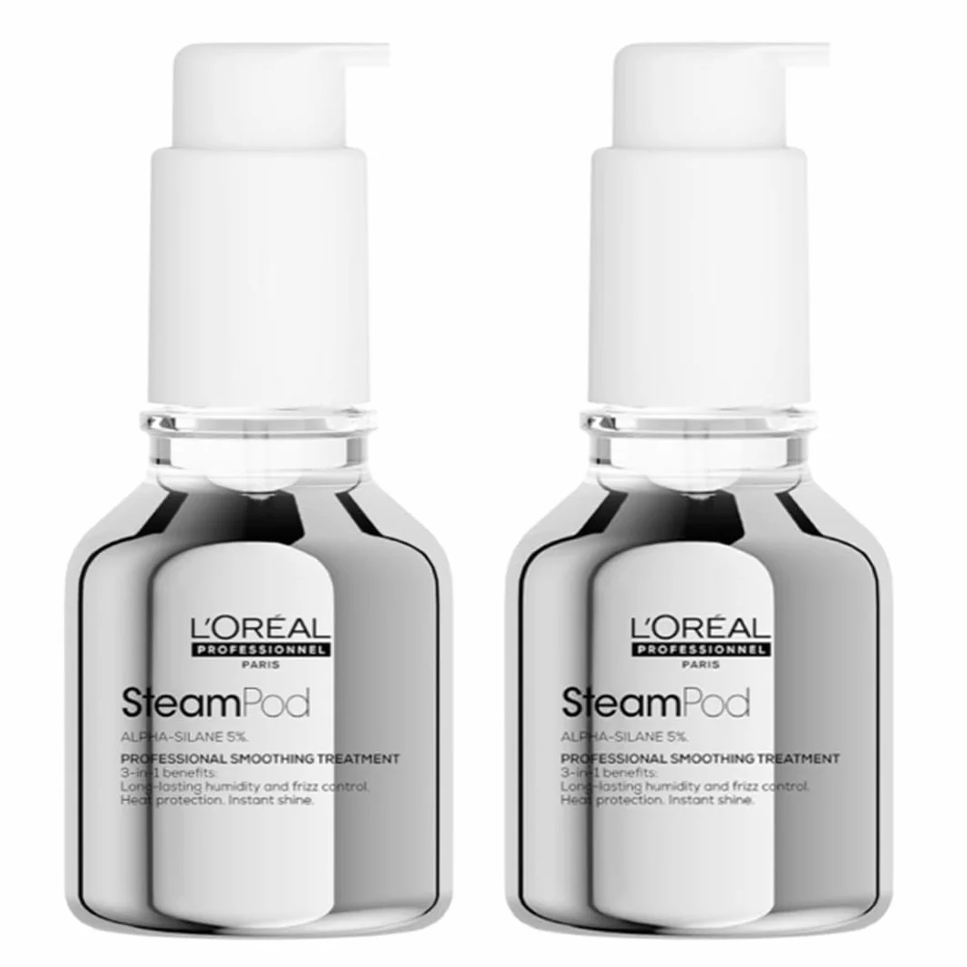 L'Oréal Professionnel Soin Lissant Concentré SteamPod Thermoprotecteur Anti-Frisottis 50ml Lot de 2