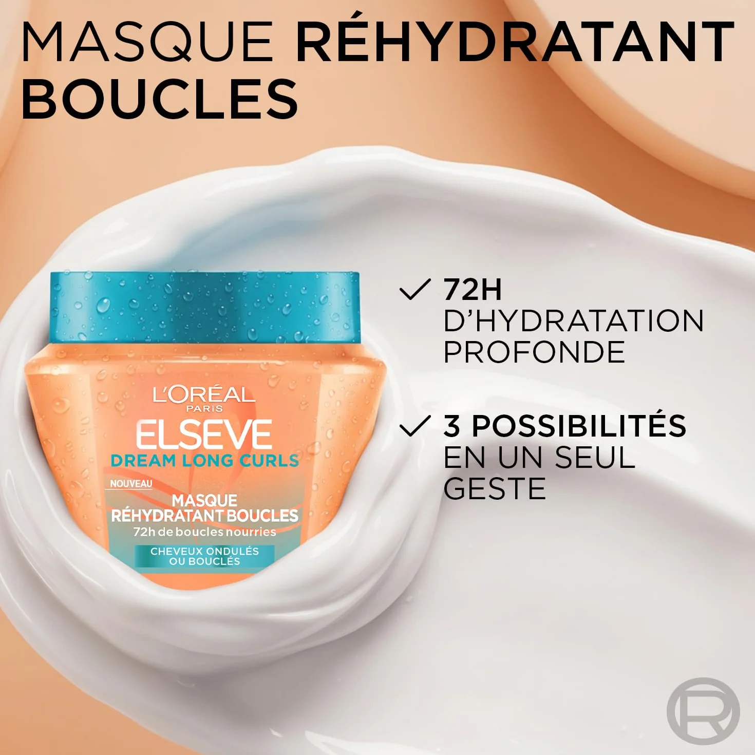 L’ORÉAL PARIS Elseve Dream Long Curls Masque Réhydratant Boucles 72H 290 ml