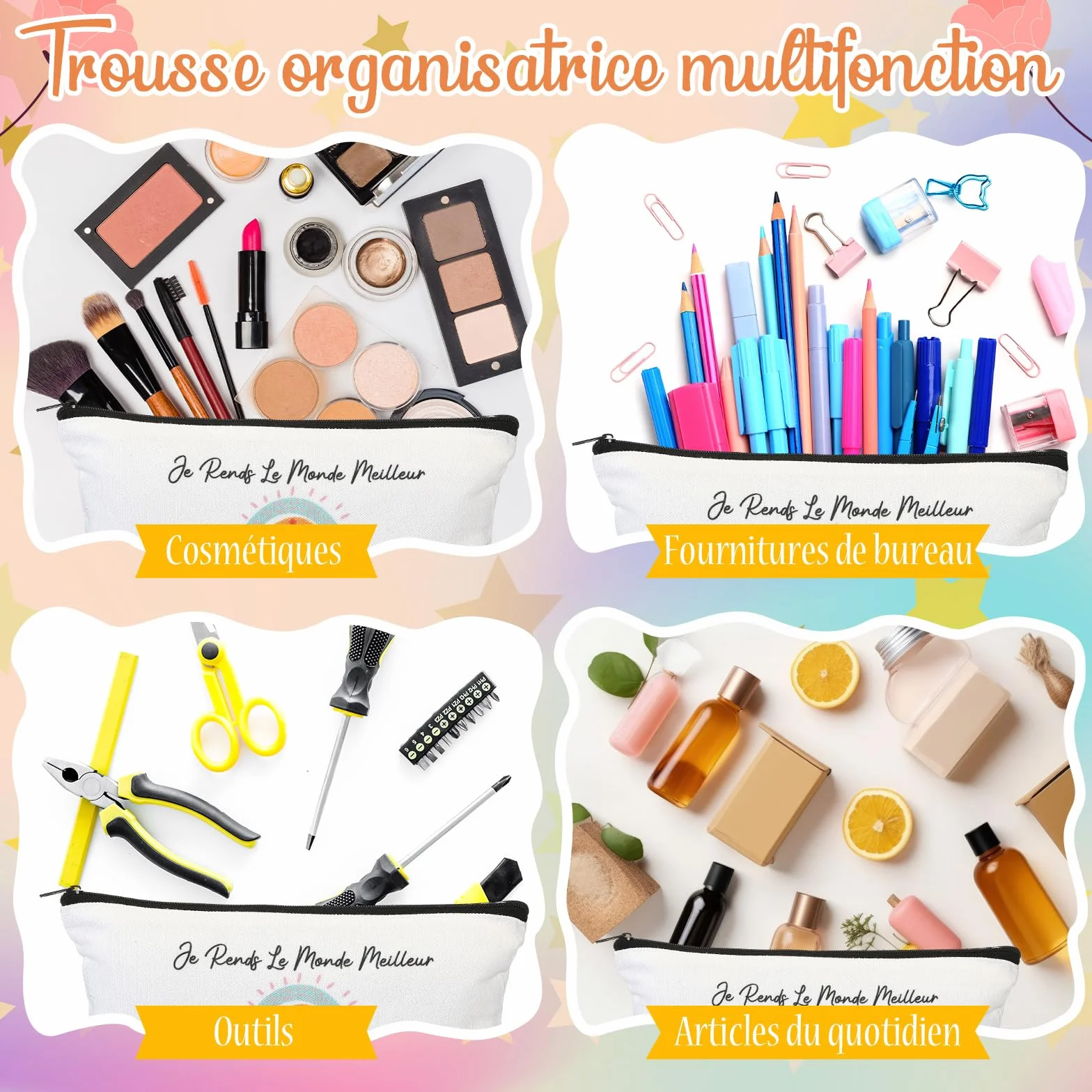 Xuniea 3 Pièces Trousse de Maquillage de Voyage Cadeaux d'Anniversaire 40 Ans pour Femmes 1986 Miroir de Poche Porte-Clés