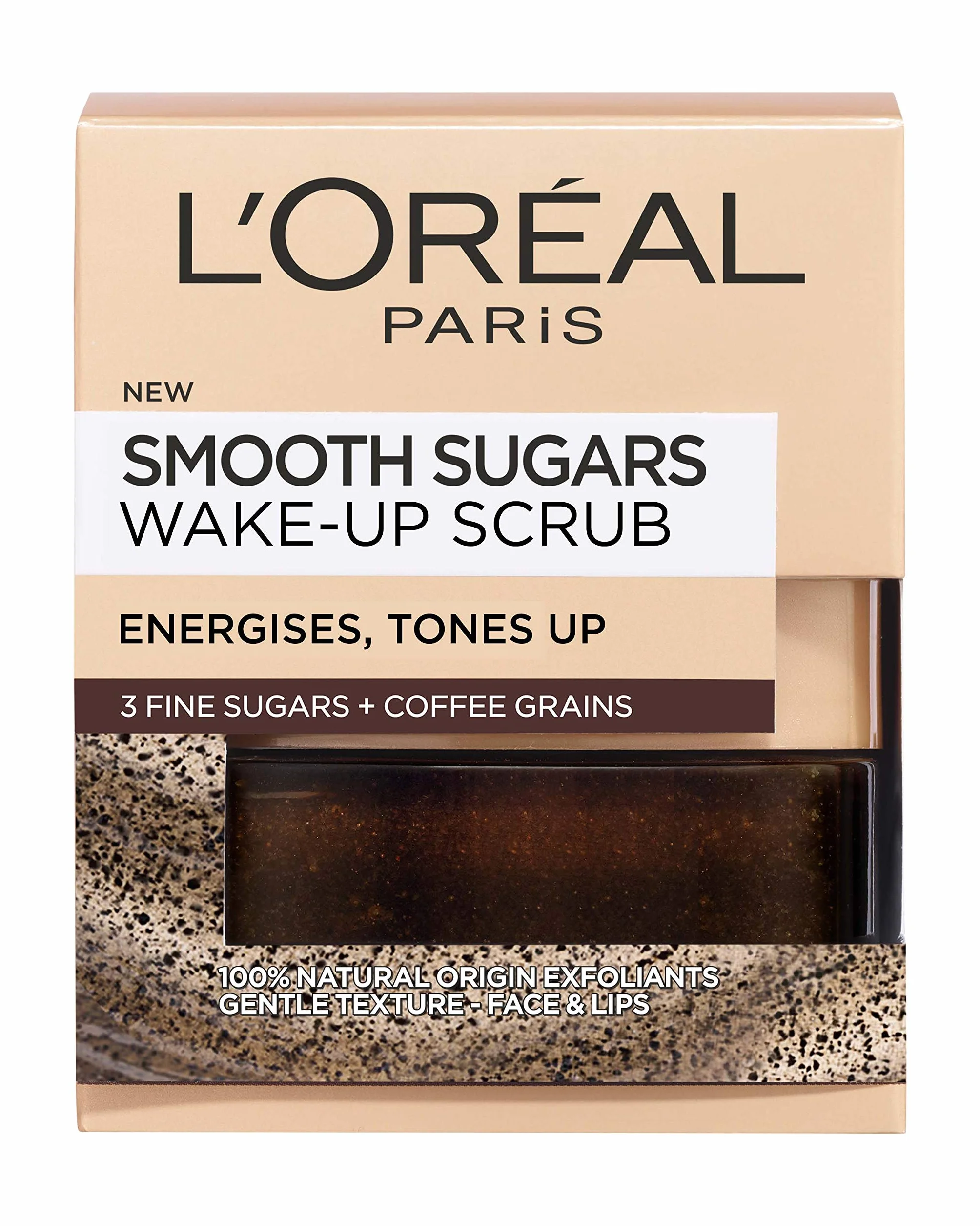 L'Oreal Paris Smooth Sugar Wake-Up Coffee Gommage visage et lèvres 50 ml