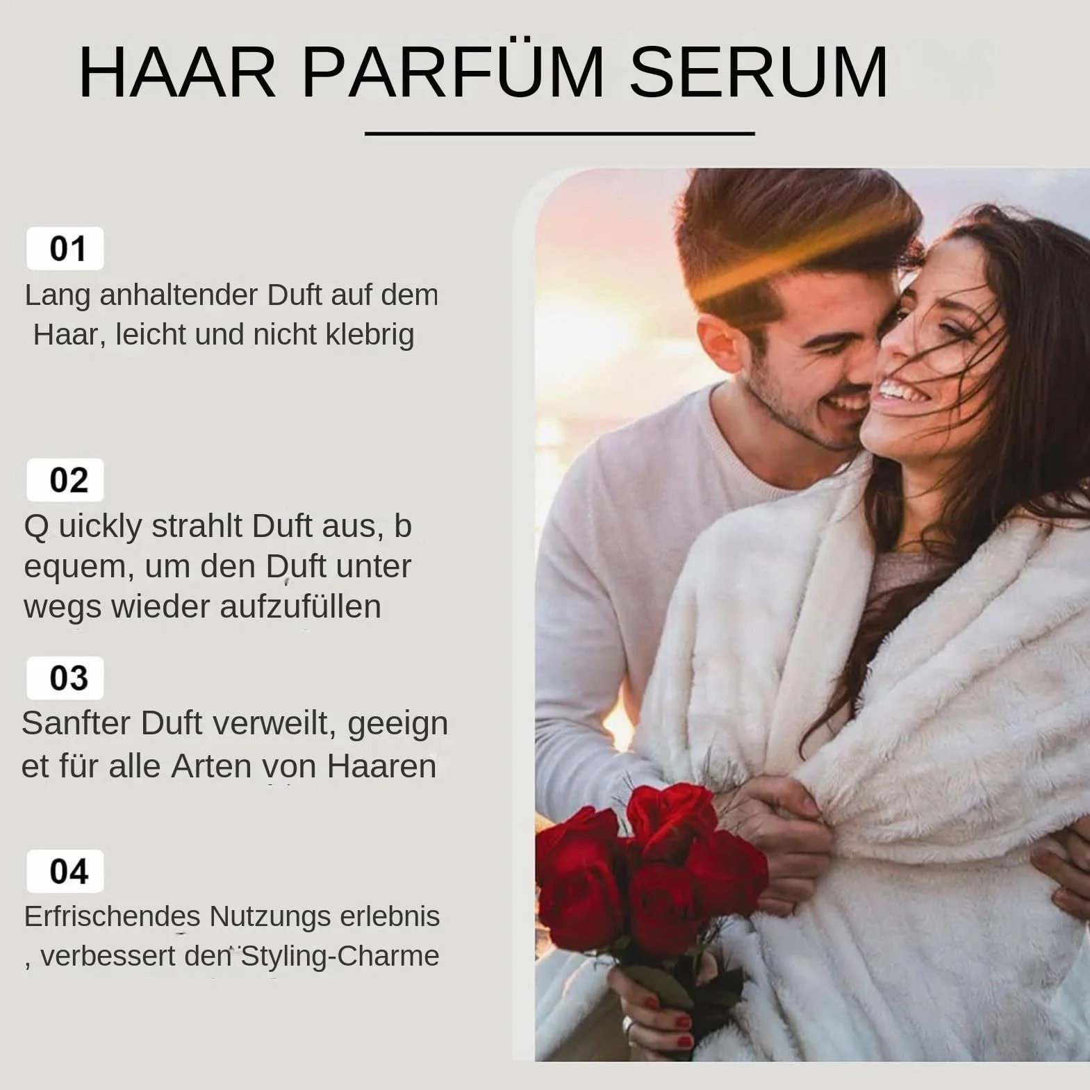 Spray de pour cheveux Brume parfumée nourrissante longue durée femmes