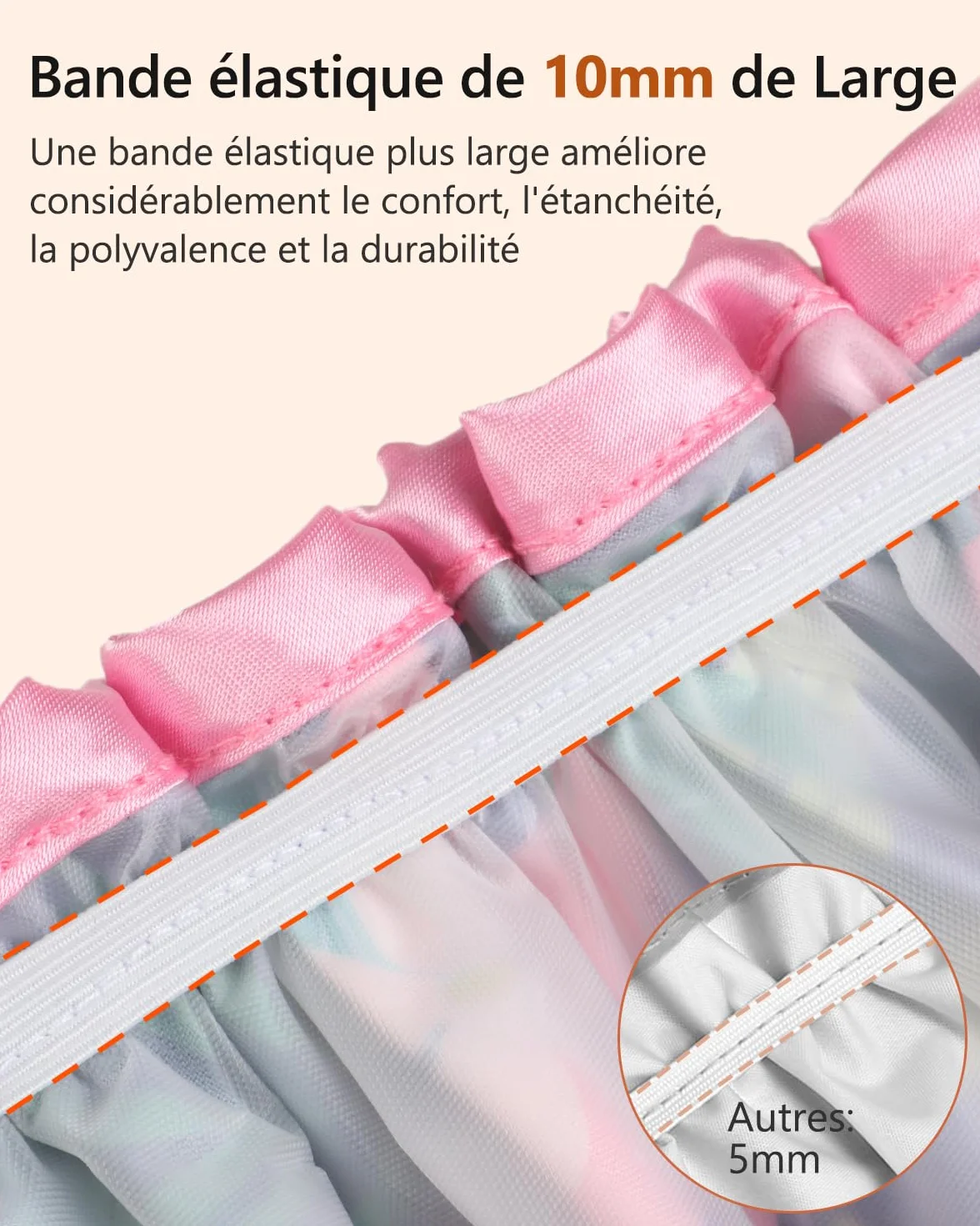 Bonnet de Douche pour Femmes, Imprimé Forêt Tropicale, Imperméable, Élastique, Réutilisable, 2 Pièces