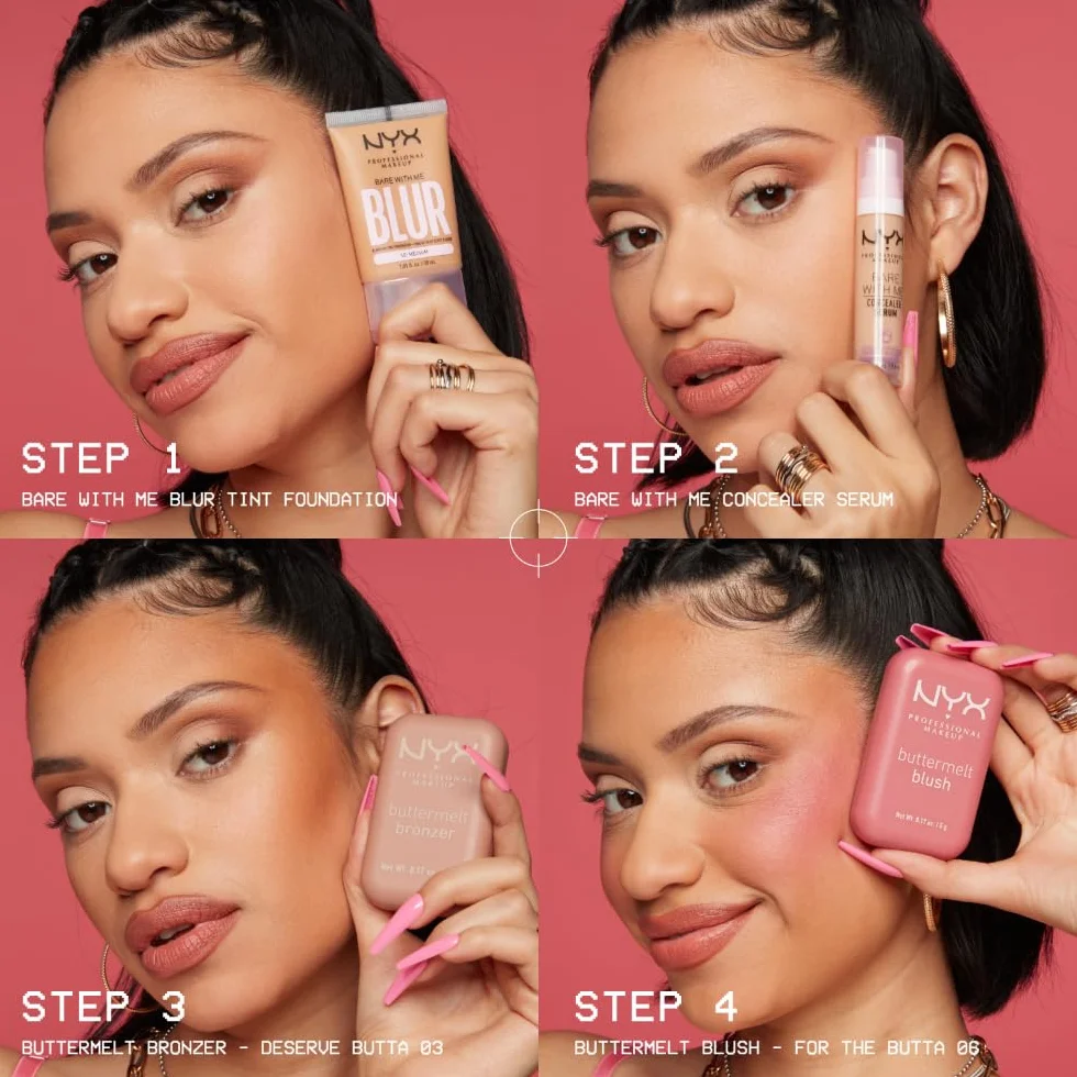 NYX PROFESSIONAL MAKEUP Buttermelt Blush Poudre Beurre Mangue Amande Karité Vegan U Know Butta