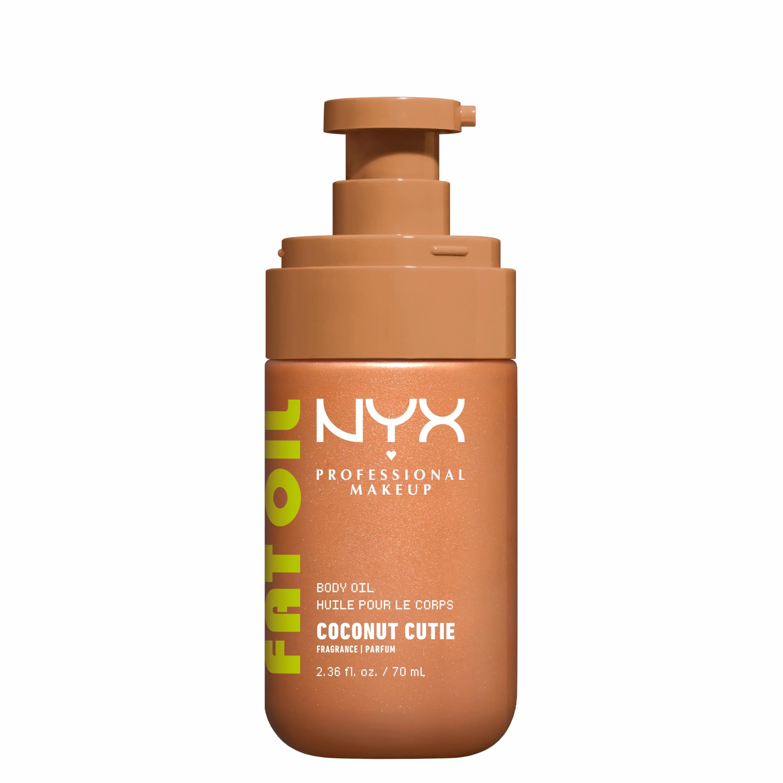 NYX Professional Makeup Fat Oil Body Huile Corps Glowy Hydratante 24H Fini Nacré Champagne 70ml