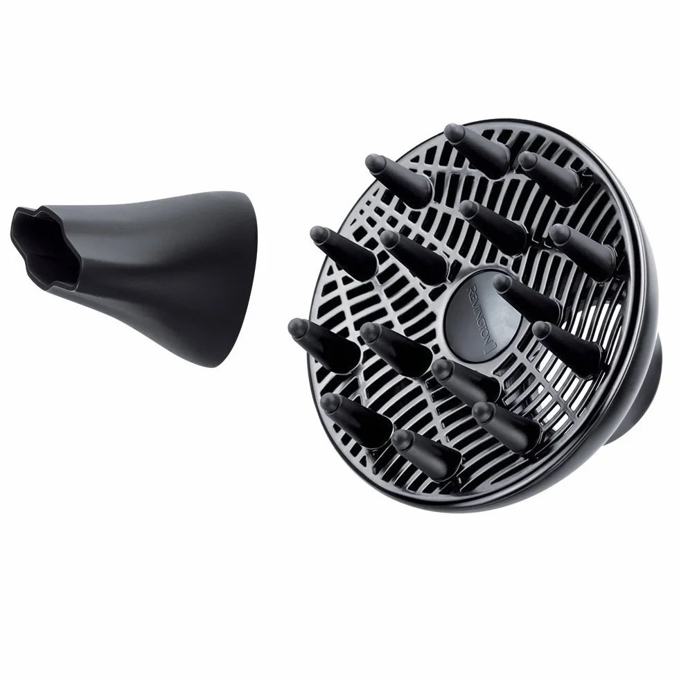 Remington Sèche-cheveux Ionique [Technologie OptiHeat] PROluxe (2400W, moteur AC longue durée, tenue 24 H & résultat salon, 3 températures/ 2 vitesses, 3 concentrateurs + 1 diffuseur volume) AC9140