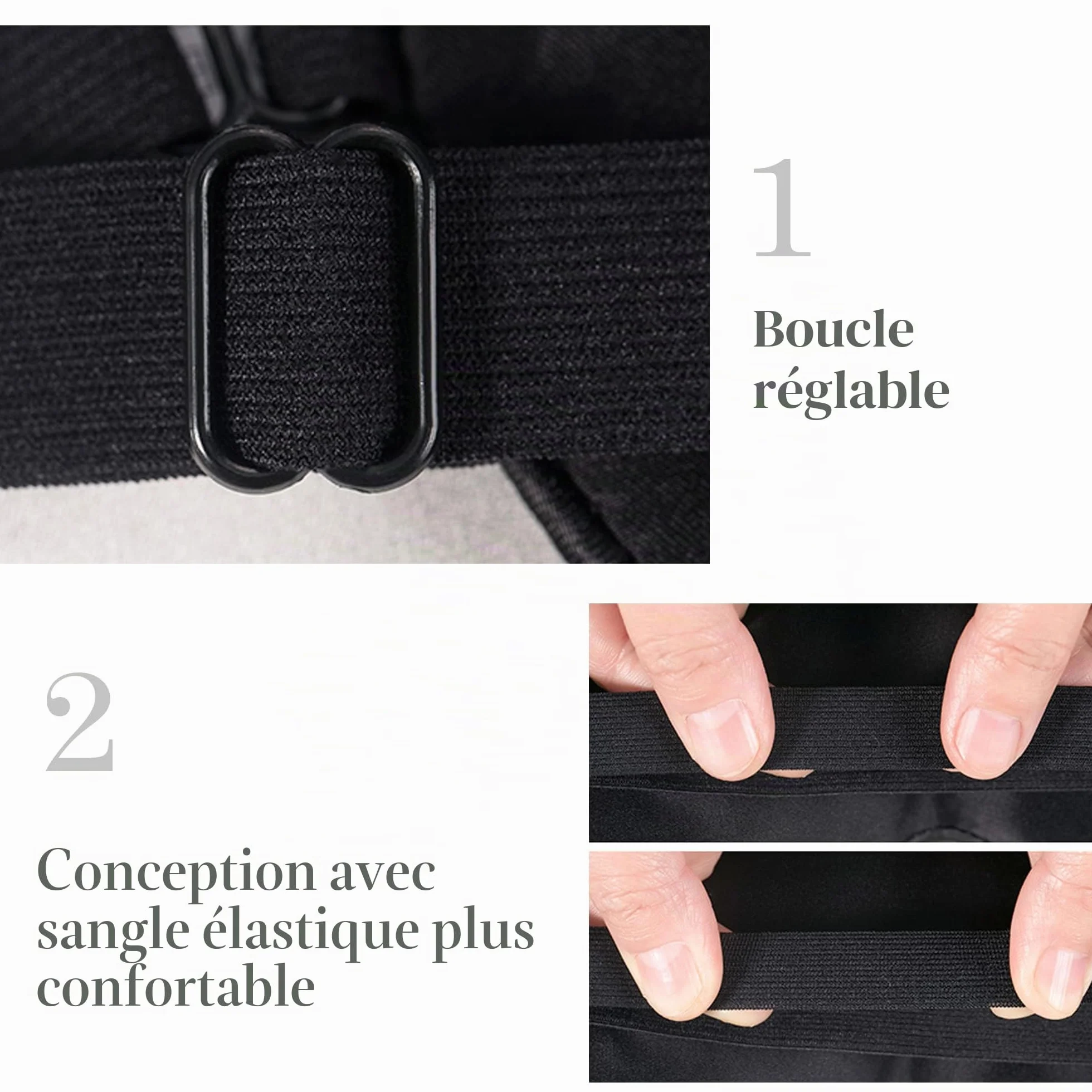 Masque de sommeil 100% soie avec sangle réglable Townssilk
