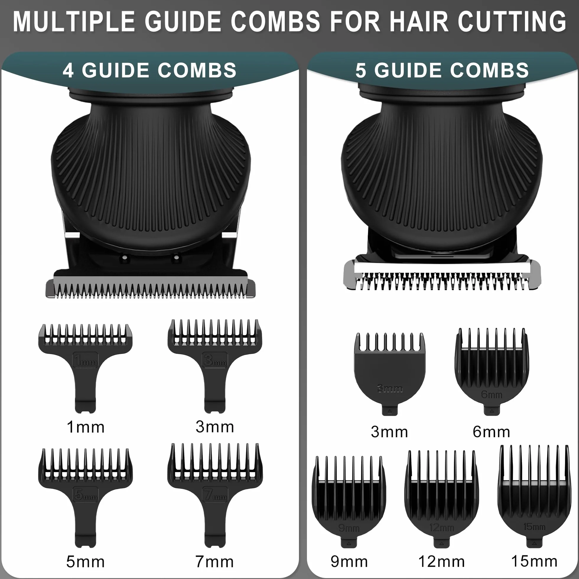 Scttomon Tondeuse à Pour Hommes Pro Kit Tondeuse à Pour Hommes T - Blade Rasoir éLectrique Rasoir Nez Corps Tondeuse à Cheveux Kit Sans Fil 7 En 1 Noir