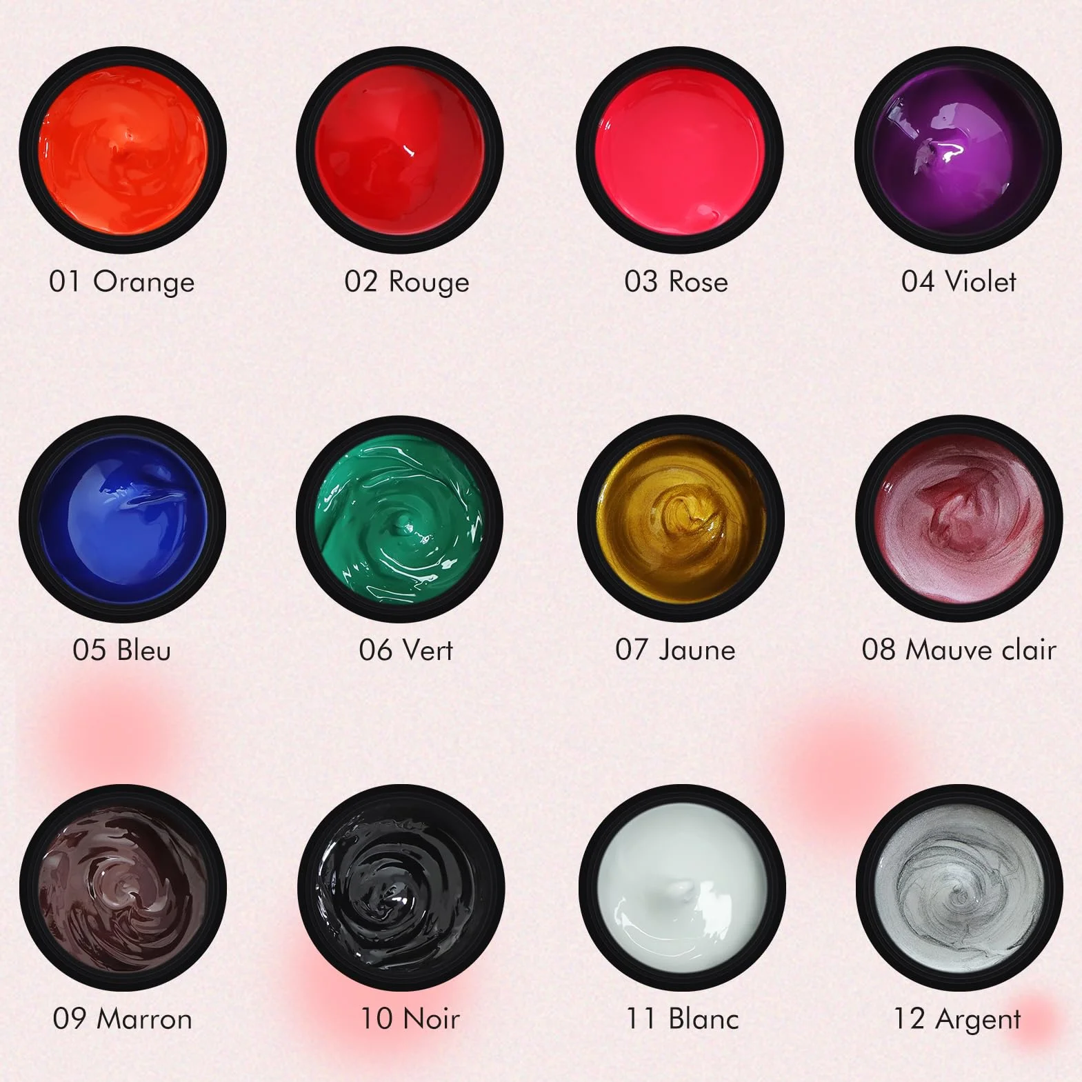 Biutee Vernis en Gel, 12 Farben UV Nagellack 8ml Gel de Stamping Nagellack Nail