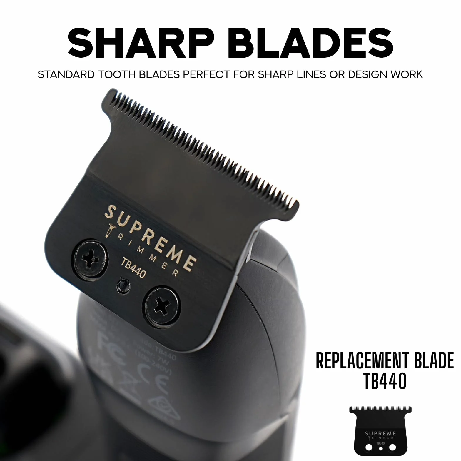 Supreme Trimmer ST777 tondeuse professionnelle rechargeable 2 batteries amovibles lames DLC zéro écart
