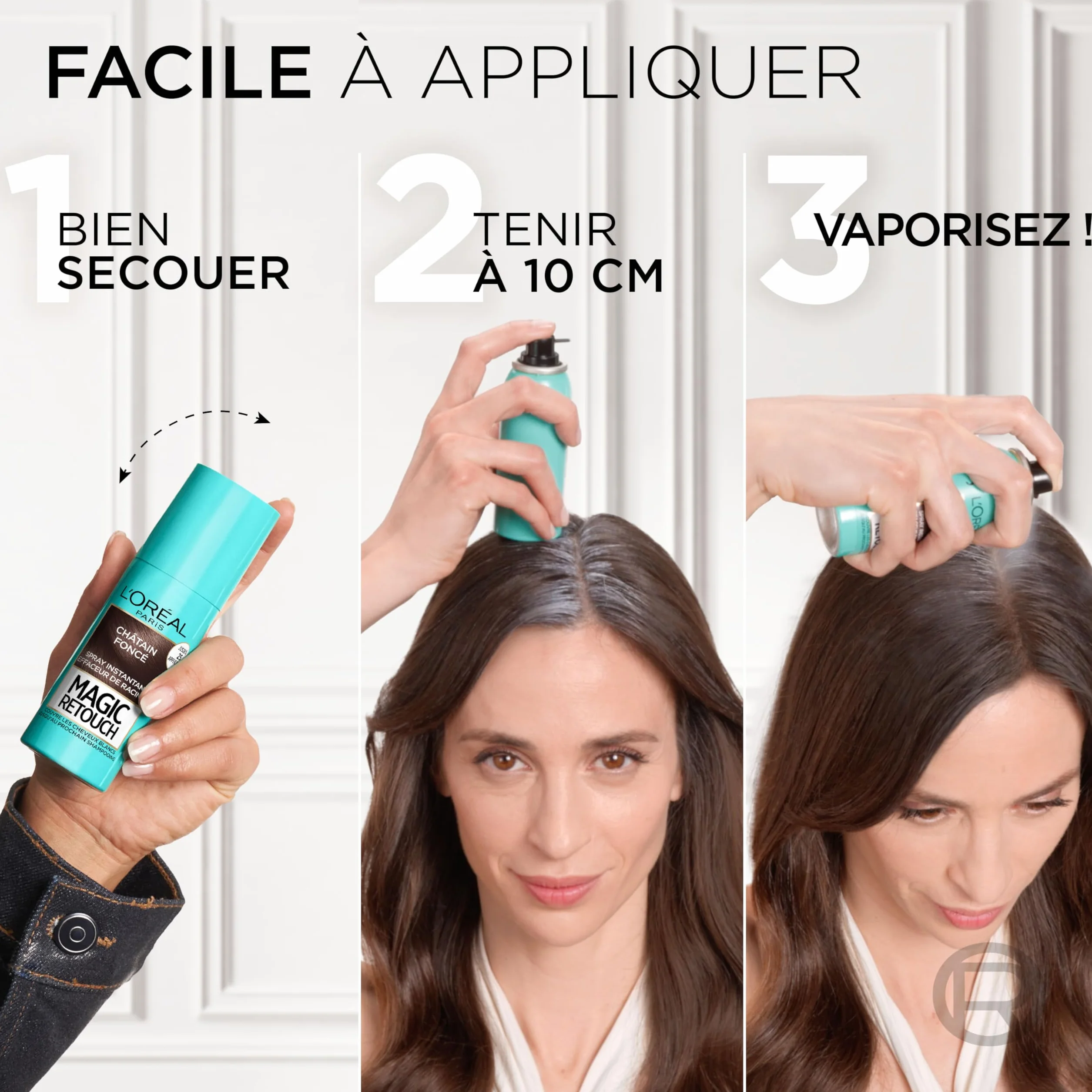 L’ORÉAL PARIS Magic Retouch Spray Instantané Correcteur de Racines & Cheveux Blancs Noir 75ml