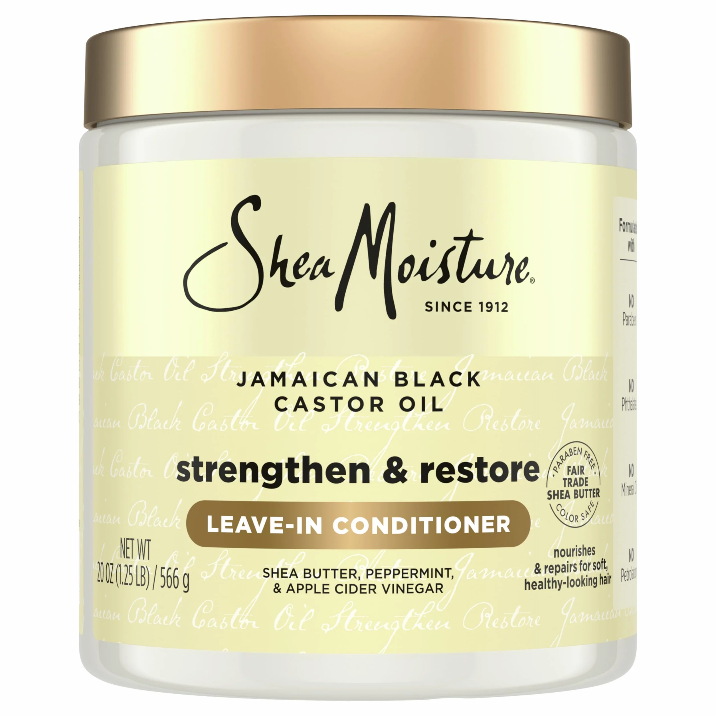 SheaMoisture Après-shampoing sans rinçage pour cheveux à l'huile de ricin noire de Jamaïque pour adoucir et démêler les cheveux 590 ml