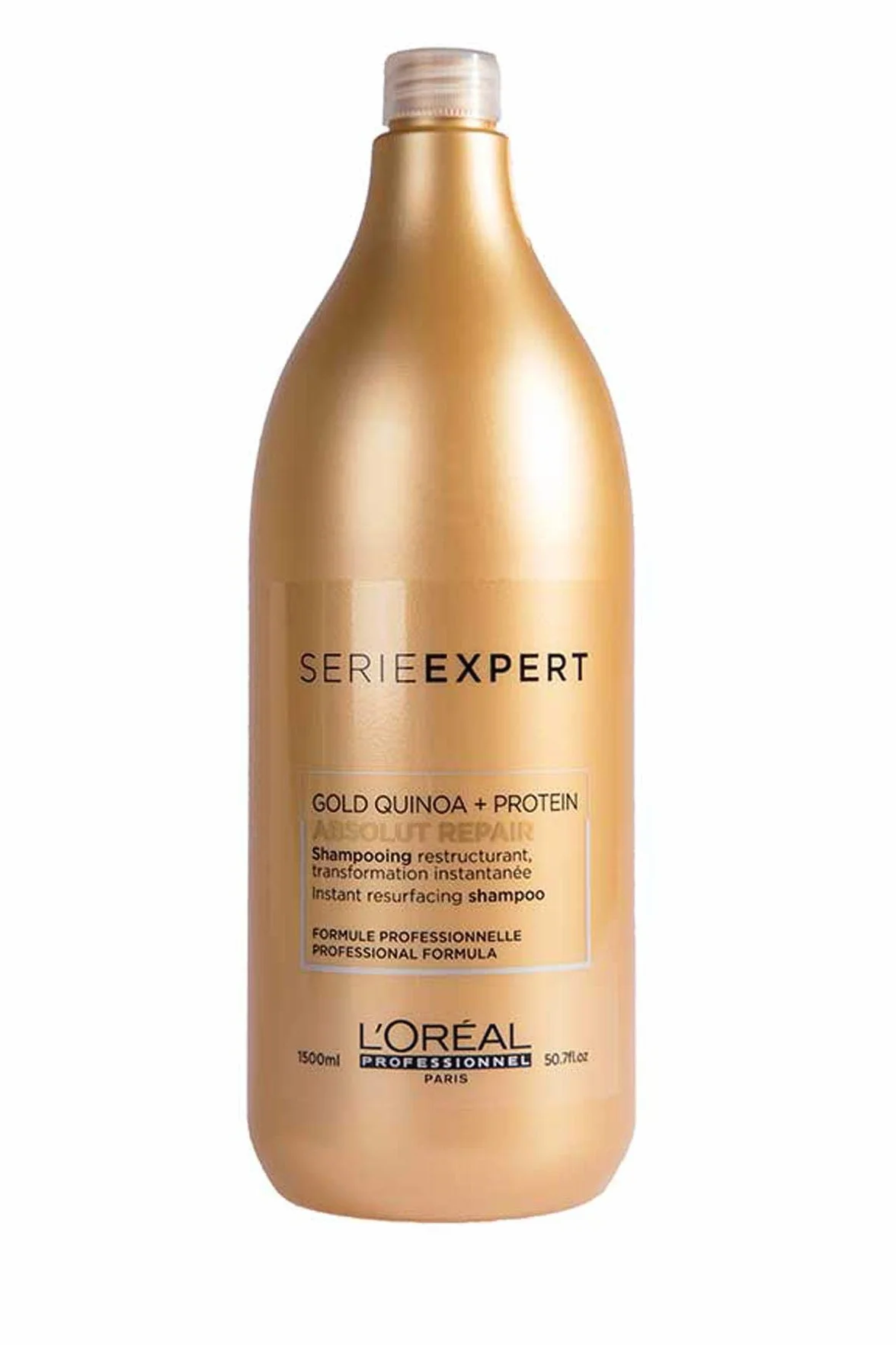 L'Oréal Paris Professionnel Série Expert Absolut Repair Gold Quinoa + Protein Shampooing, 1500 ml(la conception de l'emballage peut varier)