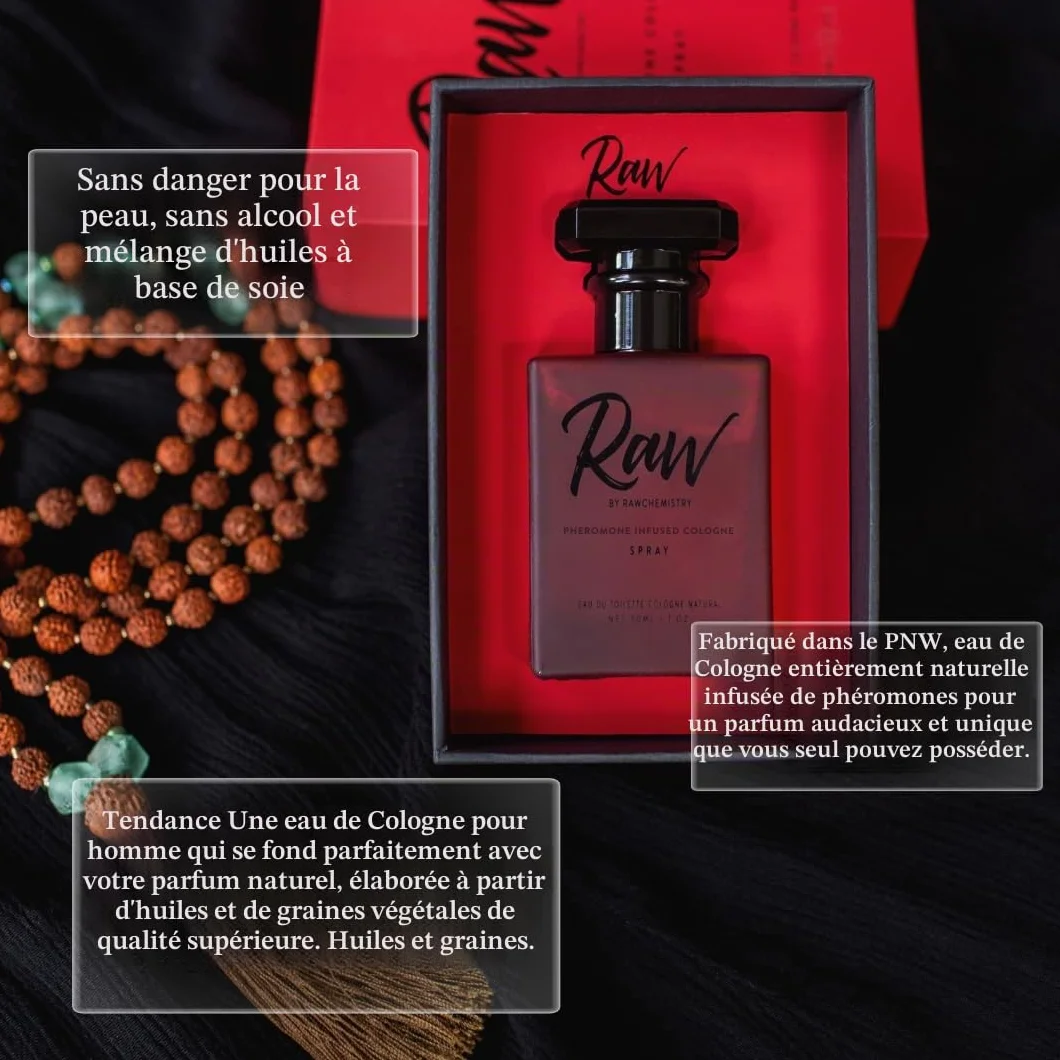 Raw by RawChemistry Eau de Cologne infusée aux phéromones pour homme 30 ml