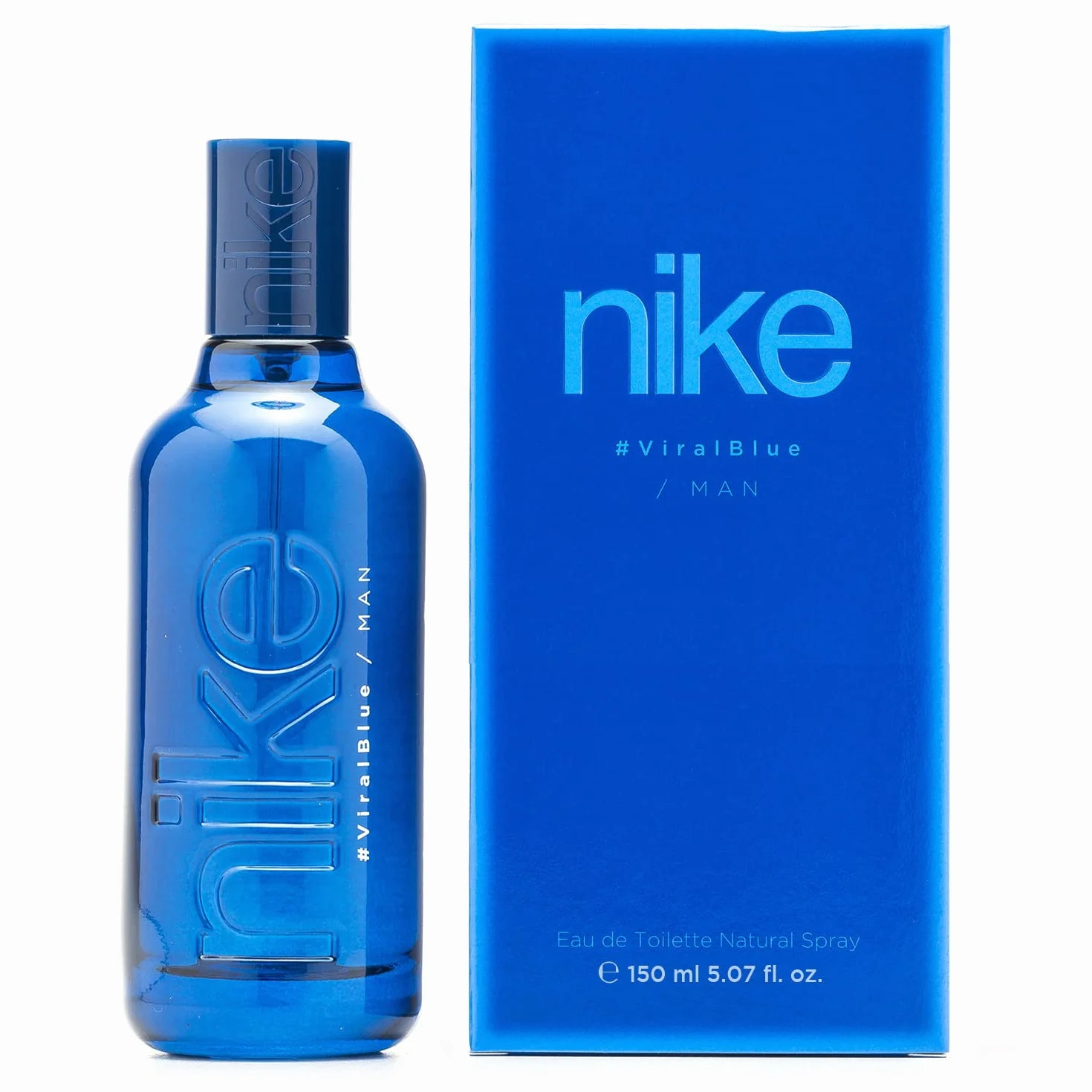 NIKE - Viral Blue 150 ml, Eau de Cologne pour homme, Parfum en vaporisateur, Eau de Toilette naturelle et masculine, Parfum d'agrumes, Frais, Inoubliable et Longue Durée