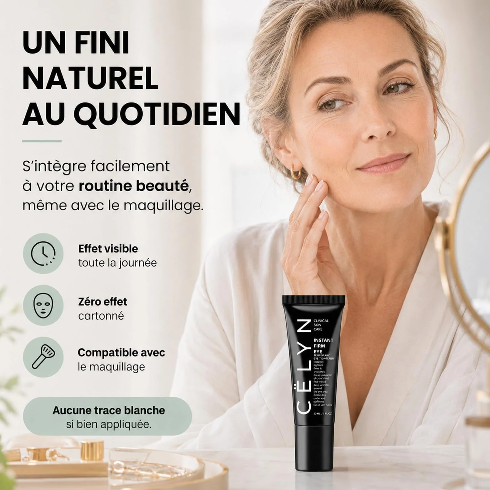 Lyciana Baume Anti Ride Et Anti Cerne – Crème Contour Des Yeux Instantanée, Effet Tenseur, Réduit Poches & Ridules