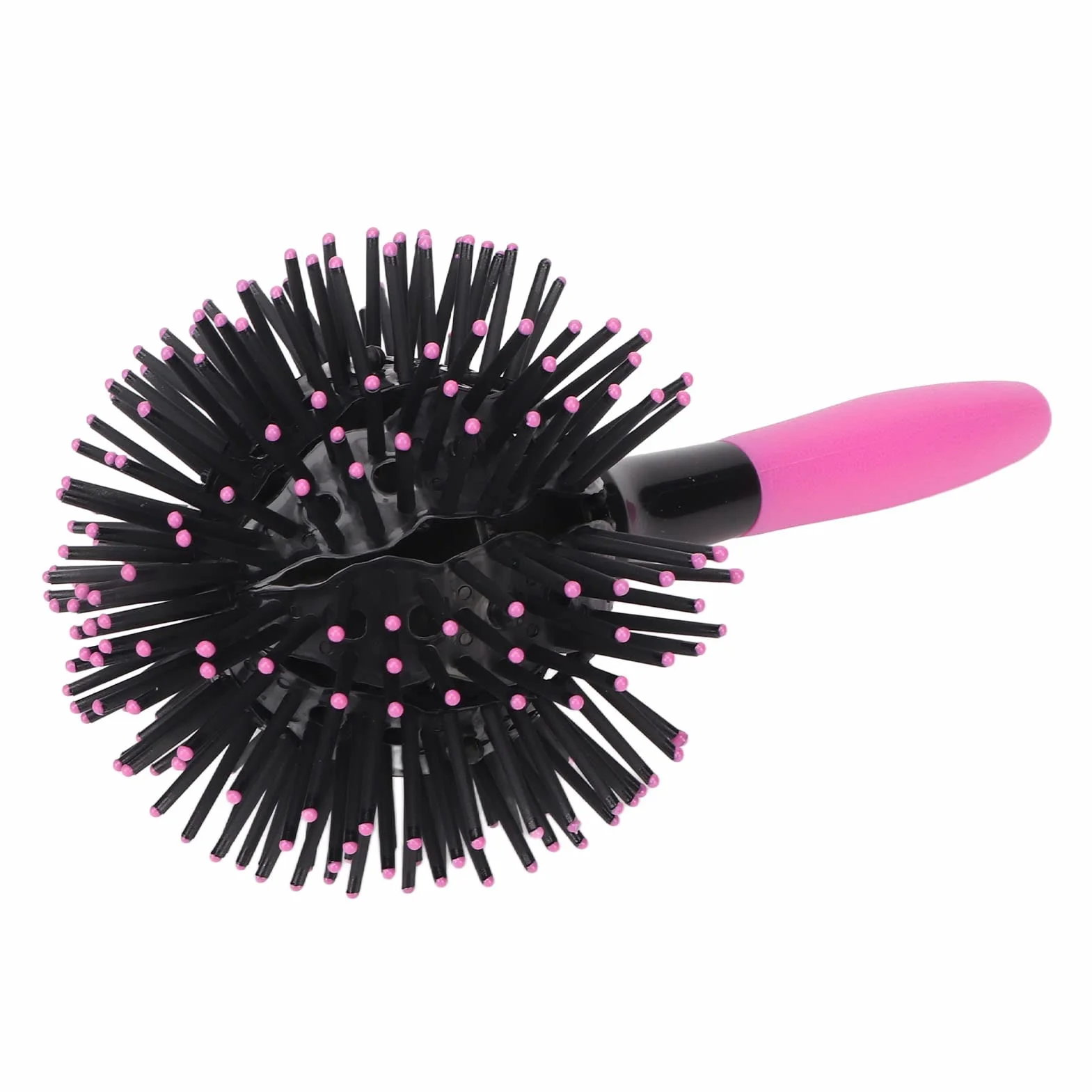Brosse à Cheveux en Boucle 3D, Peigne à Cheveux à Balle Ronde, Démêlant, Résistant à la Chaleur, avec Boules de Massage