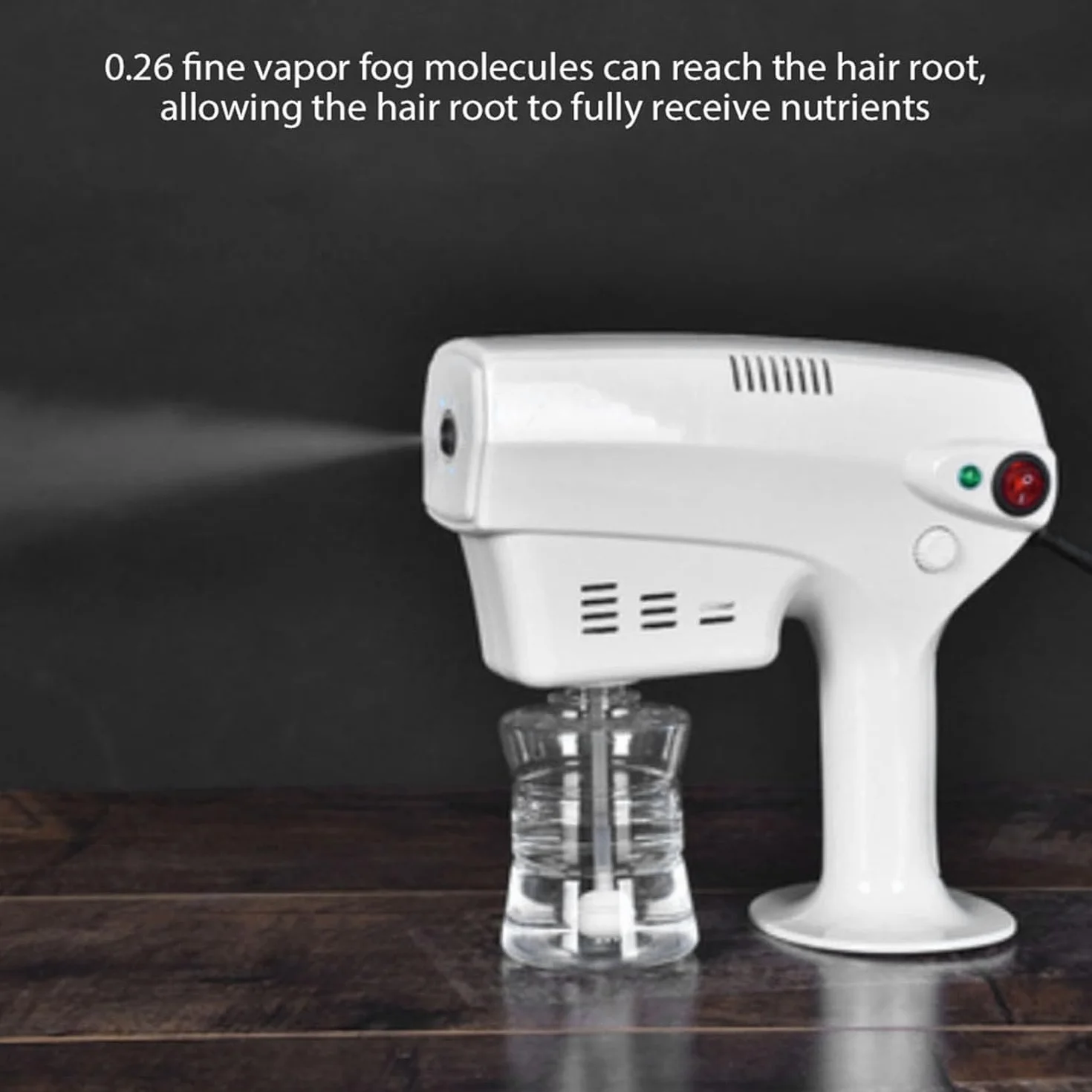 Pongnas Pistolet à vapeur Nano cheveux 300 ml multifonction humidificateur outil soins capillaires