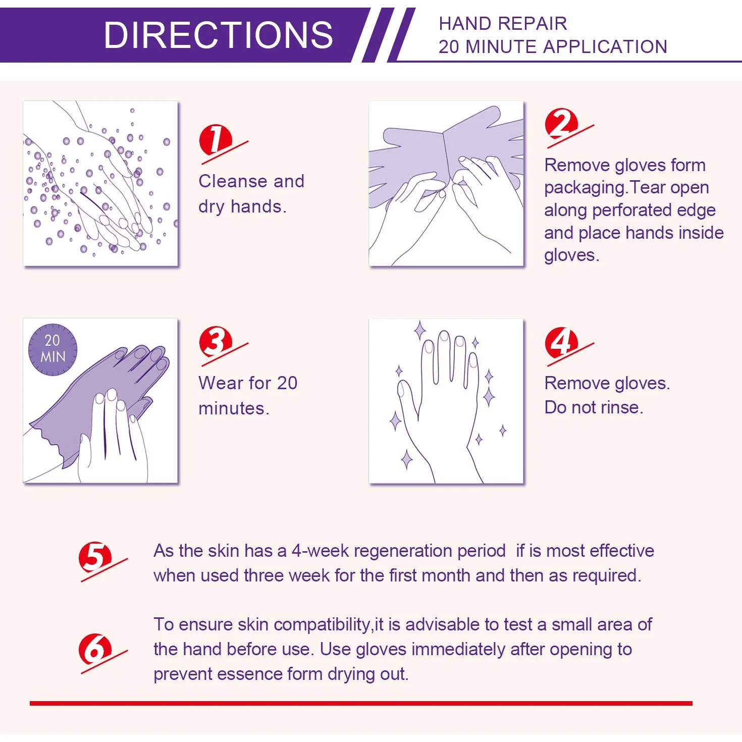 Masque De Main Gants Hydratants Nourrissant Exfoliants Régénérantes pour Mains Sèches 4 Paires