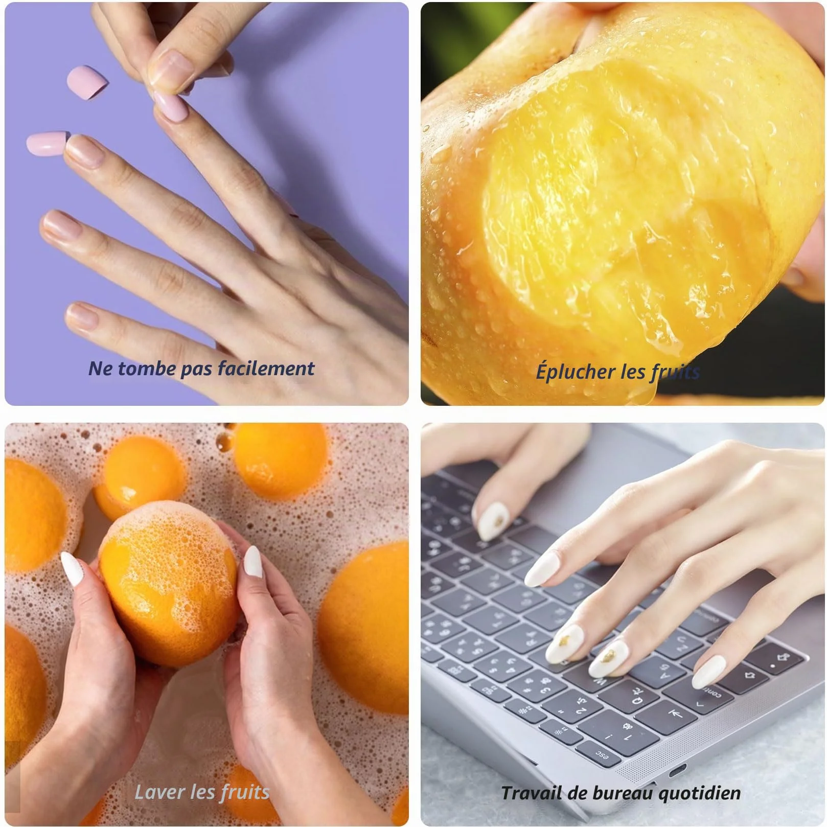 Tampons Colle Faux Ongles Autocollants Adhésifs 600 Pièces Transparents pour Nail Art