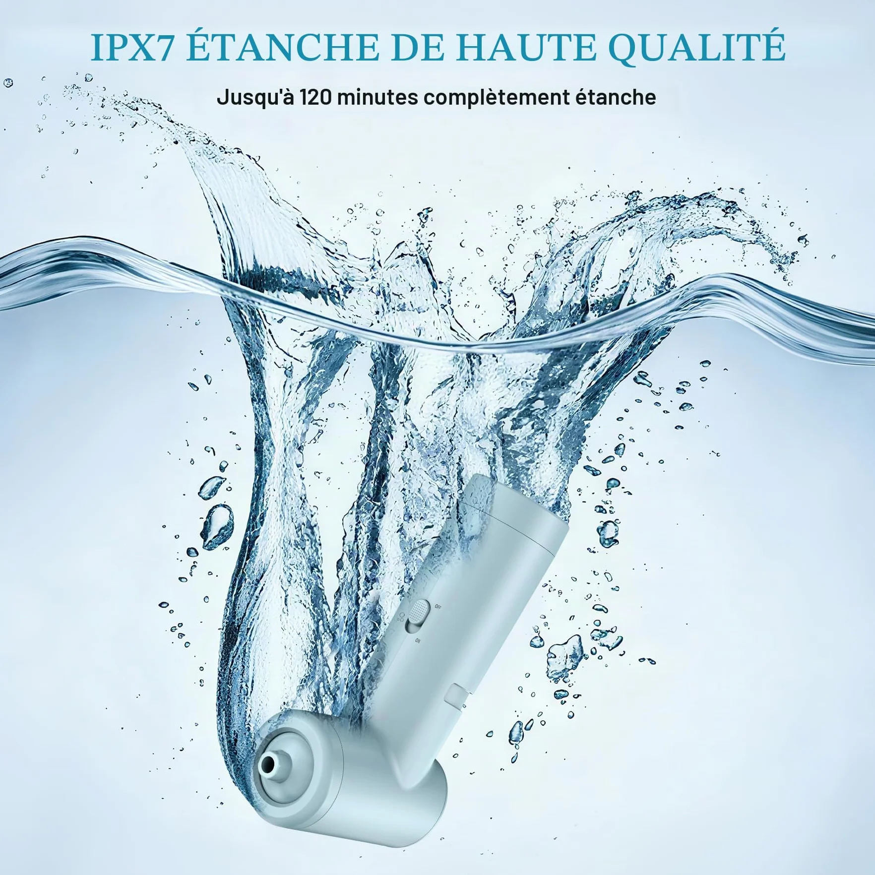 Jet de Bain Spa, Offre une Intensité de Massage de 65 kPa, Accessoire de Baignoire Portable sans Fil à Vitesse Réglable, Jets Massants pour SPA à Domicile, Relaxant (Bleu)