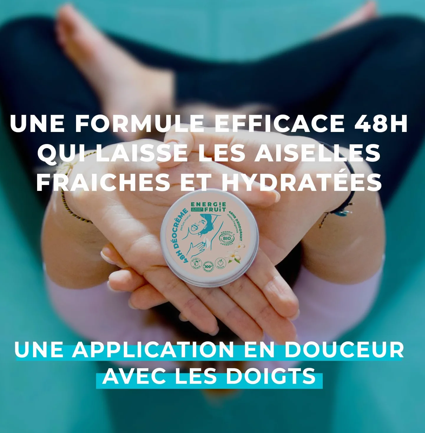 ENERGIE FRUIT Déocrème Déodorant Crème 100% Naturel Parfum Monoï BIO ECOCERT 45g