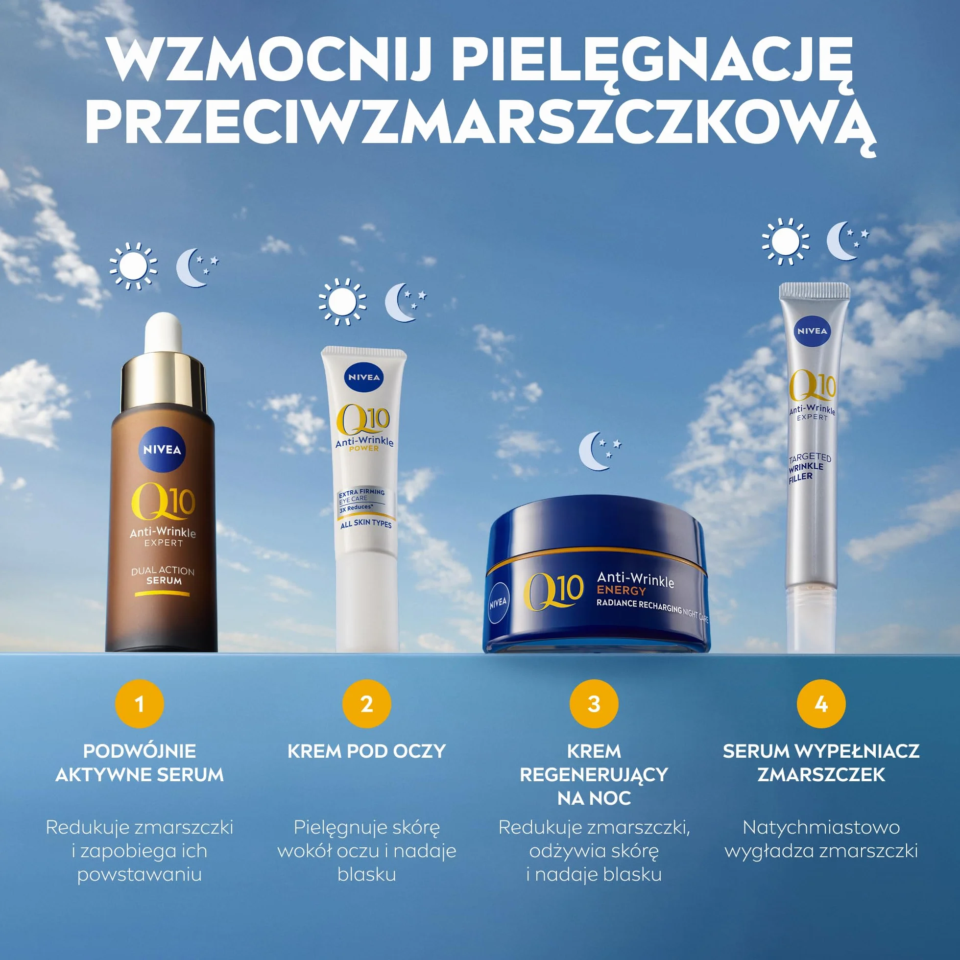 Q10 Energy Recharging Crème de nuit pour femme Crème de nuit énergisante pour le visage Crème de nuit hydratante avec vitamine C et Q10 50 ml