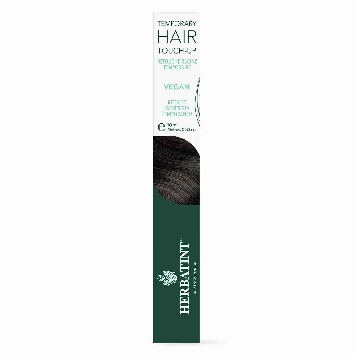 Herbatint Temporary Hair Touch-Up Châtain Foncé Mascara Retouche Racine Couverture Cheveux Gris Testé Dermatologiquement 93% Naturelle