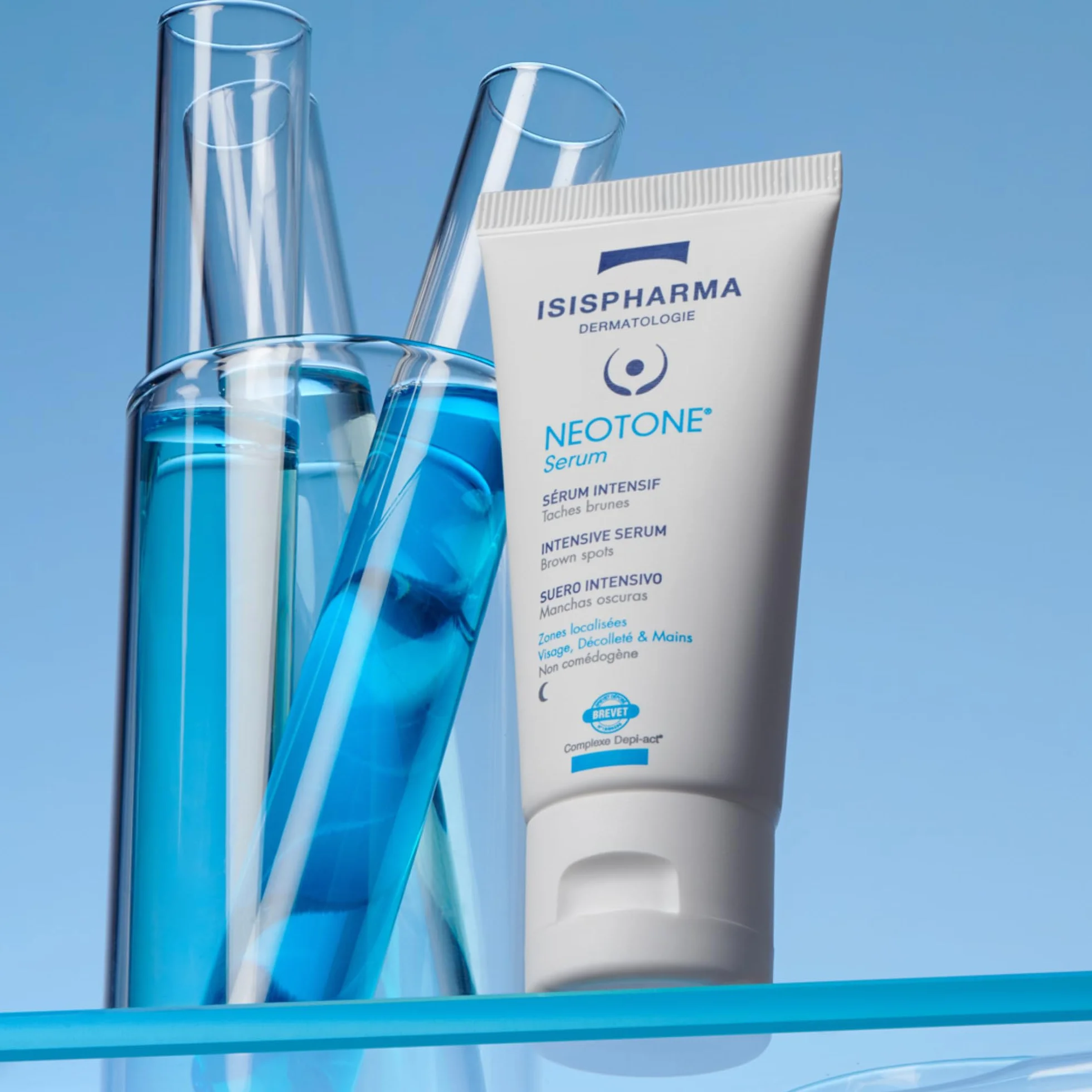ISISPHARMA NEOTONE - Serum - Soin Intensif Effet Peeling Superficiel Avec Acide Glycolique et Acide Salicylique - Unifie Le Teint Et Réduit Les Taches de tous types de Peaux, Fabrication Française