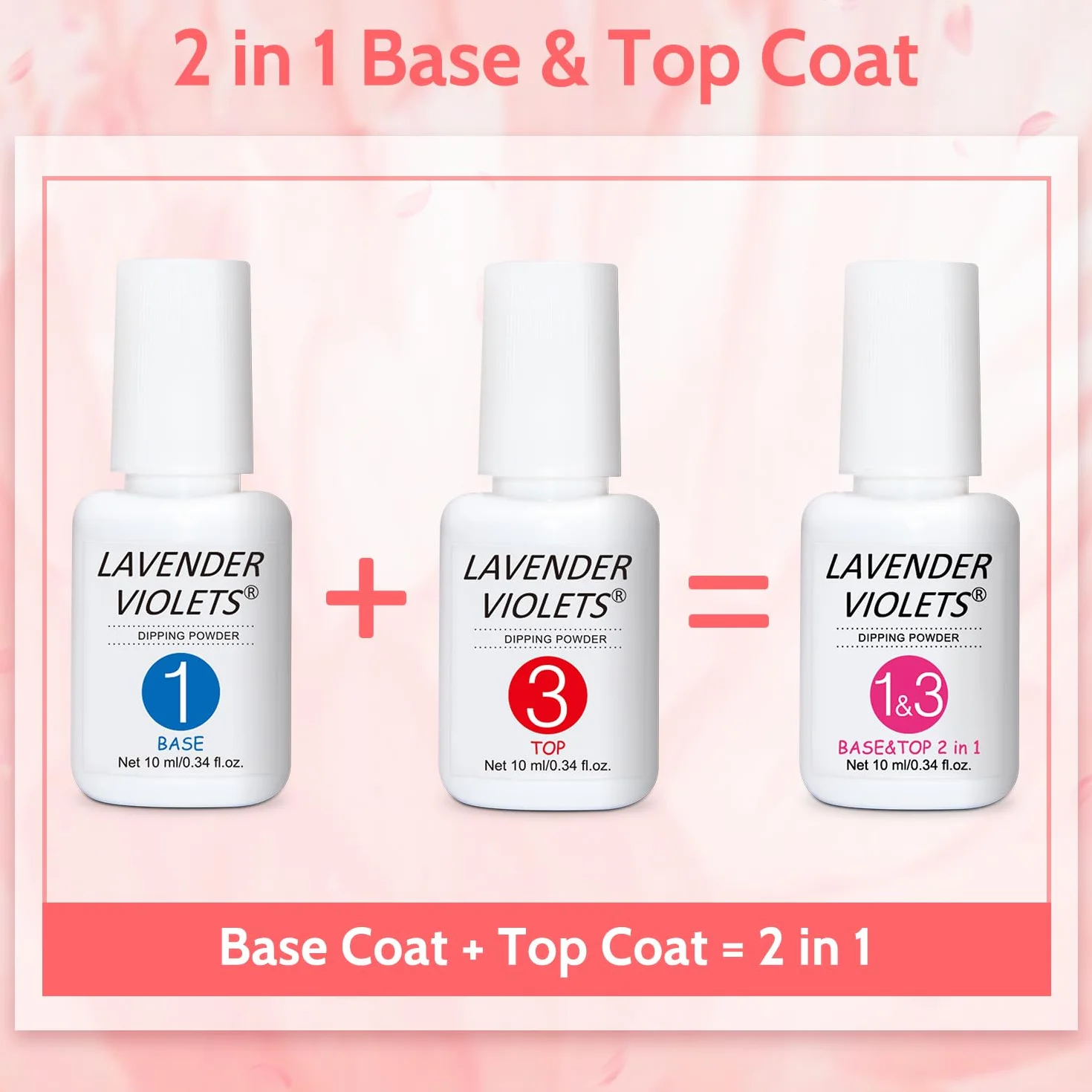 Lavender Violets 6 Couleurs Acrylique Trempage Poudre Système French Nail Art Manucure 2 En 1 Base Activateur Vernis Finition Brosse Lime