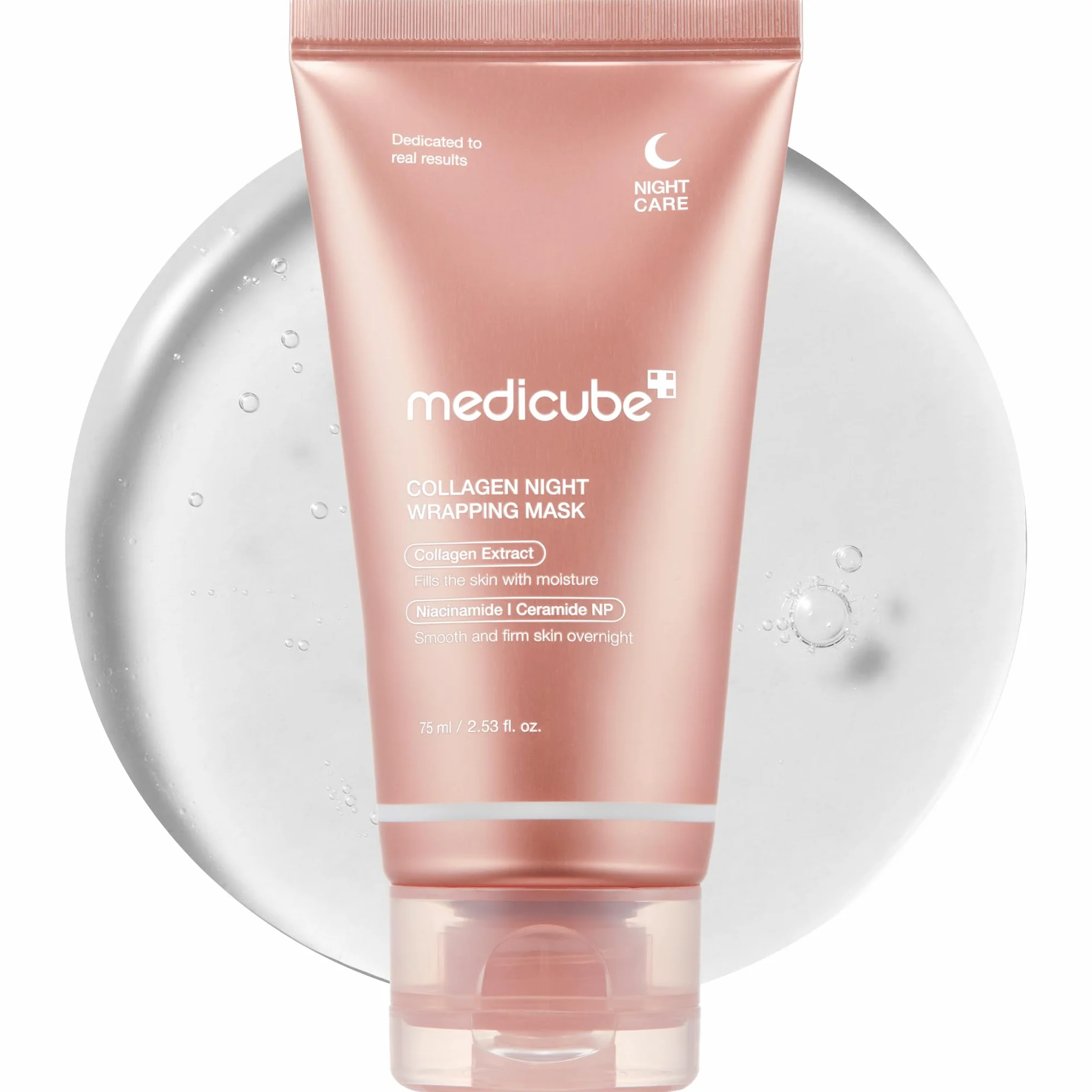 Medicube Masque de Nuit Wrapping au Collagène Peel-Off 75ml Soin Élasticité Hydratation Glass Skin