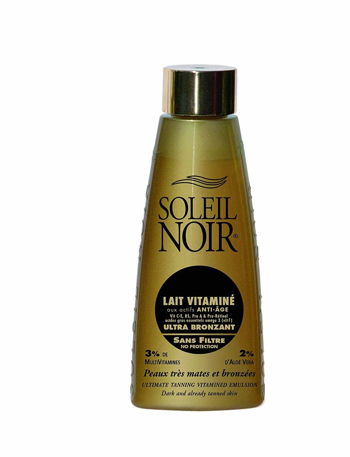 Soleil Noir Lait Vitaminé Ultra Bronzant Sans Filtre 150 ml