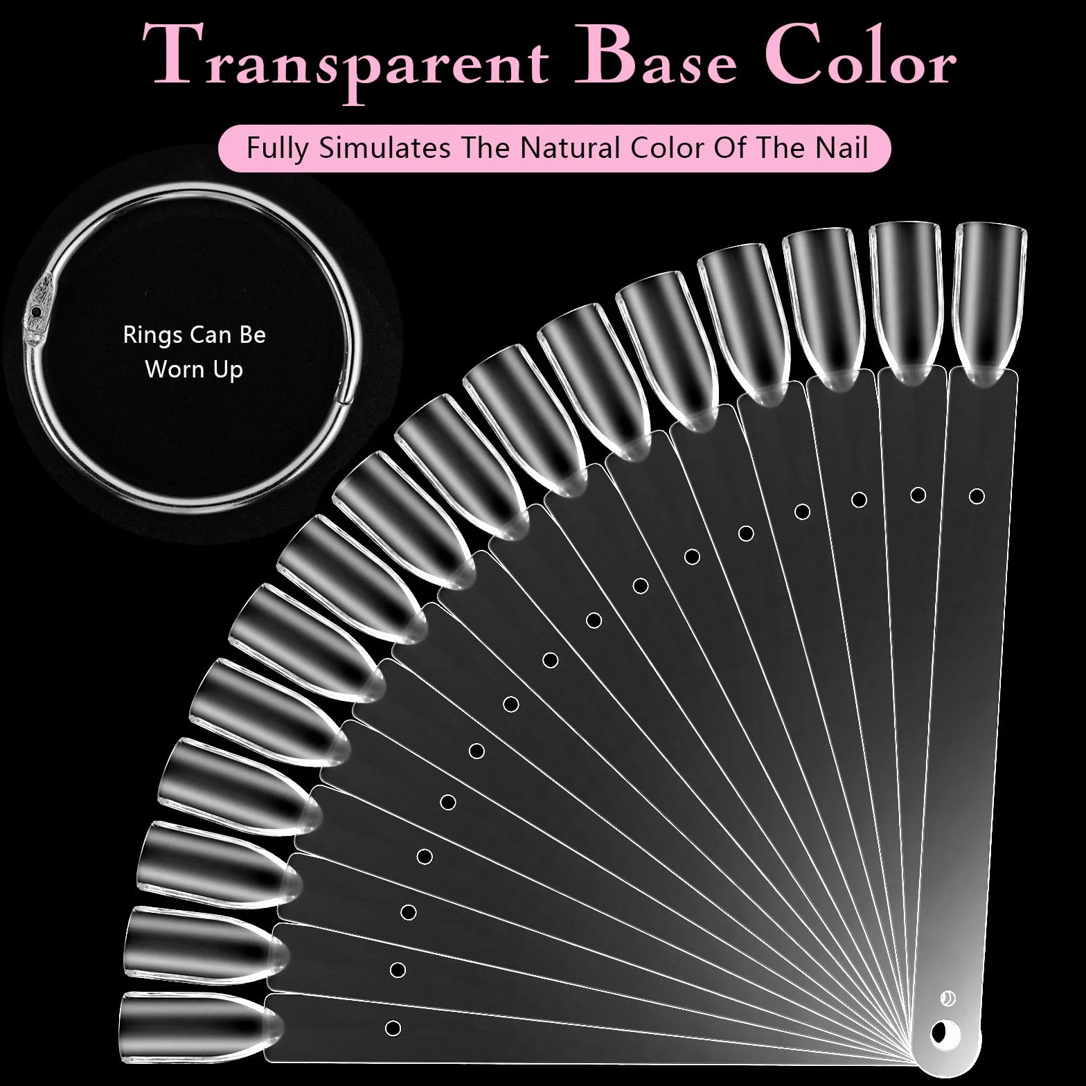 Palette Maquillage Vernis à Ongles, Nuancier Ongles 100 Pièces, Présentoir avec Autocollants Numérotés Transparentes