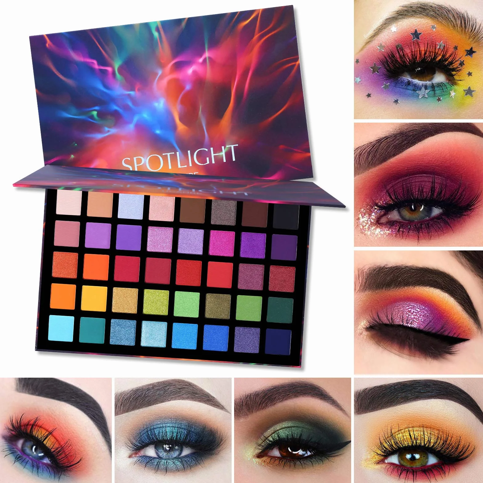 UCANBE Fards à Paupières 40 Couleurs Imperméable - Fard à Paupières Longue Durée - Palettes de Maquillage Shimmer Matte Hautement Pigmentées