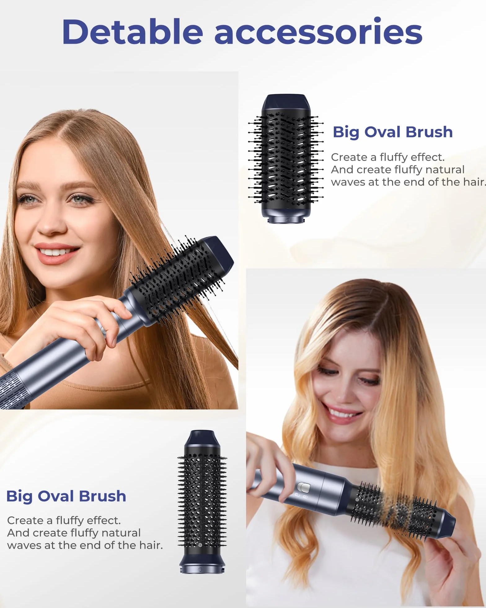 Airbrush 6 en 1 Hair Styler Air Styler Sèche Cheveux Brosse Soufflante Fer à Boucler Lissant