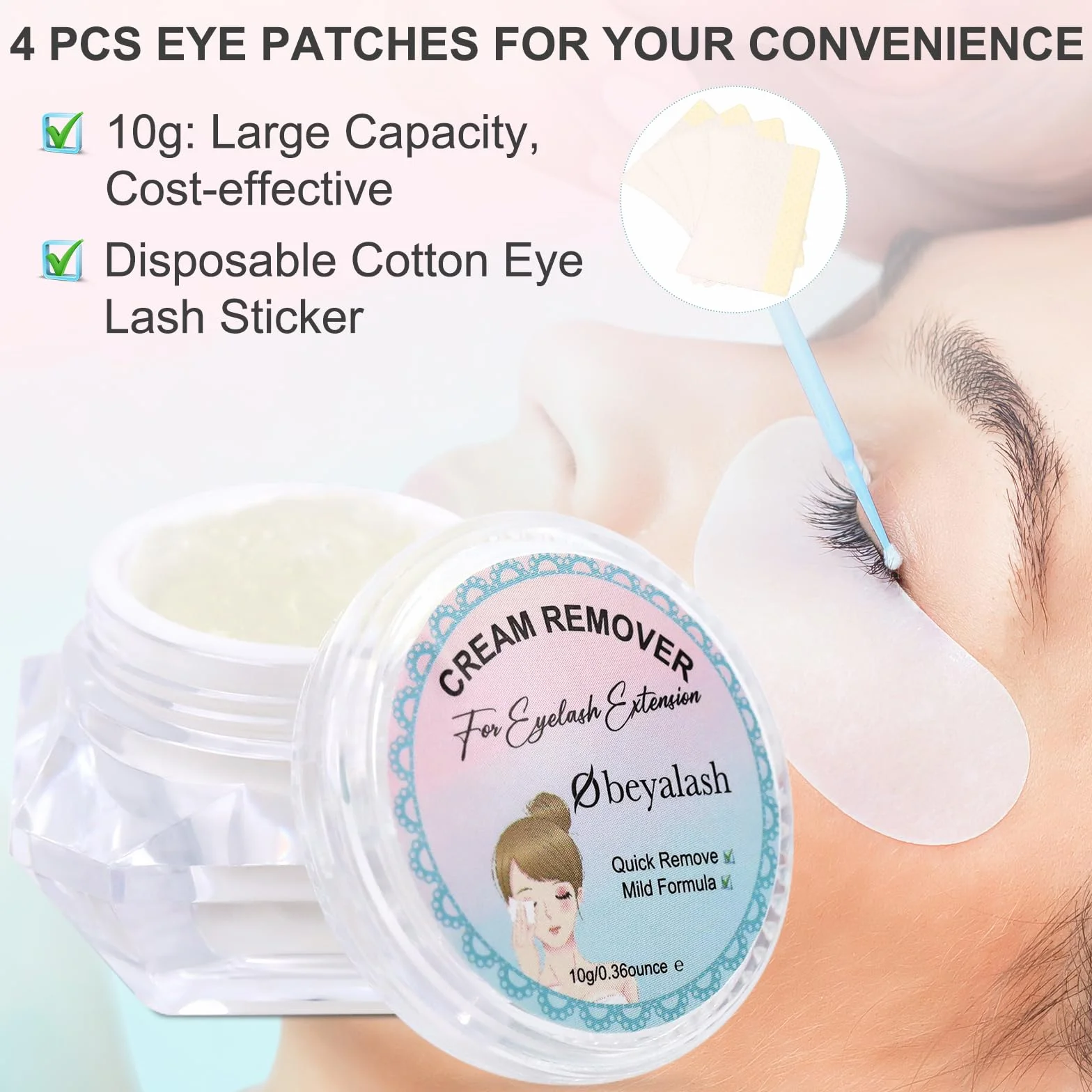 Obeyalash Crème Remover Lash Extensions 10g Dissolvant