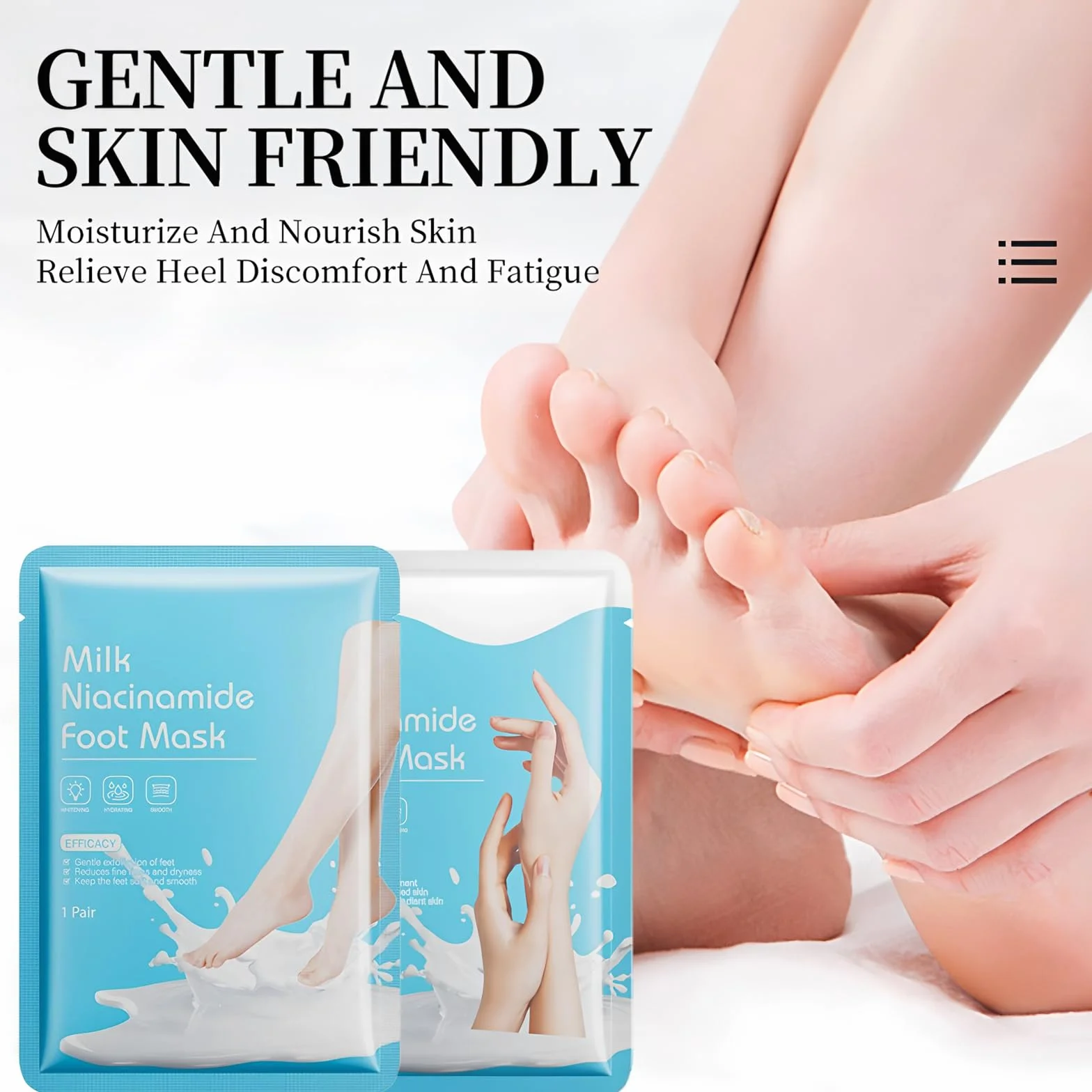 Masque Pour Les Mains Et Les Pieds 6 Paires, Gants Hydratants, Chaussettes, Réparer Talons Fissurés