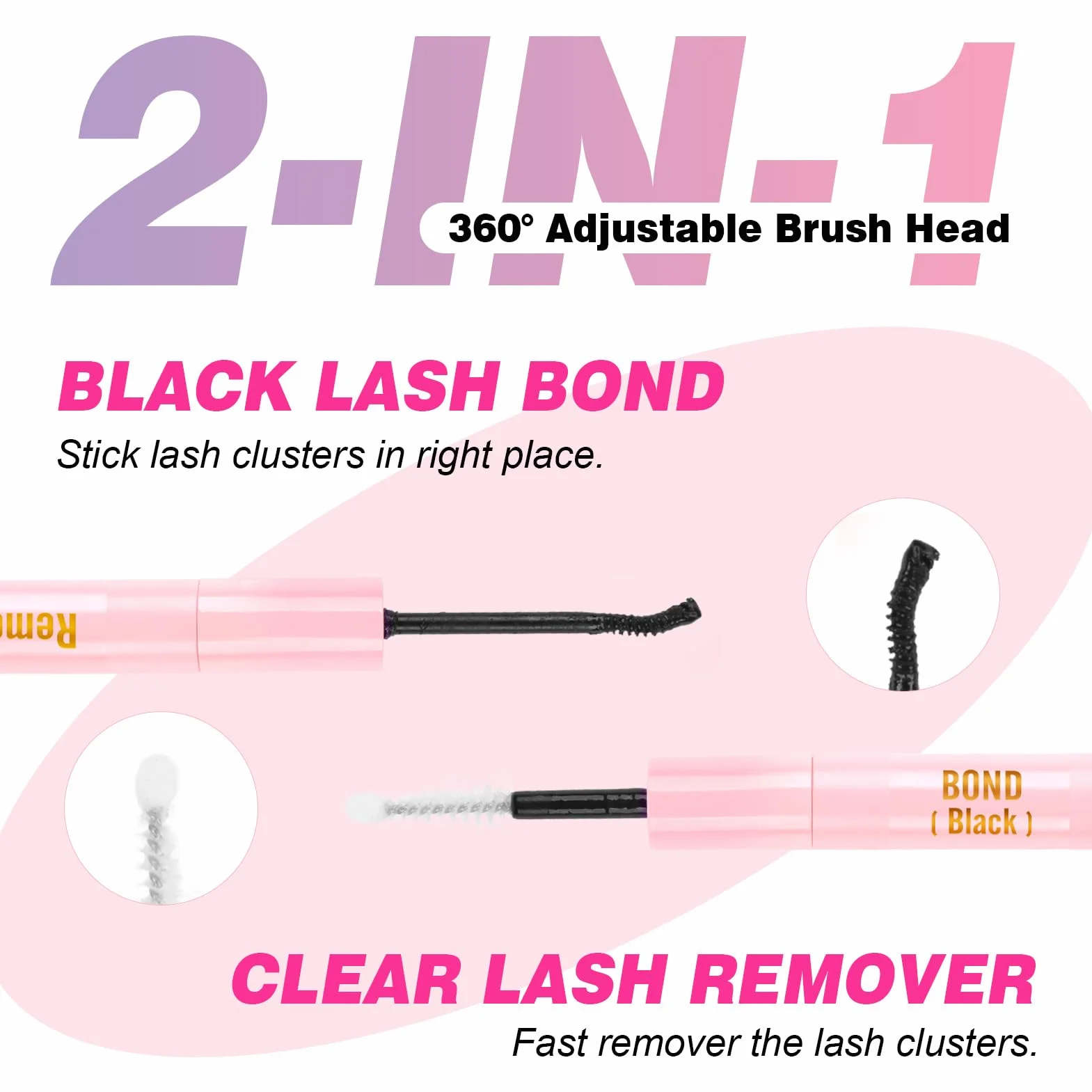 Glowing Win Faux Cils Individuel Kit 60D Extension de Cils Professionnel avec Colle de Cils Bouquet DIY Cluster Lashes
