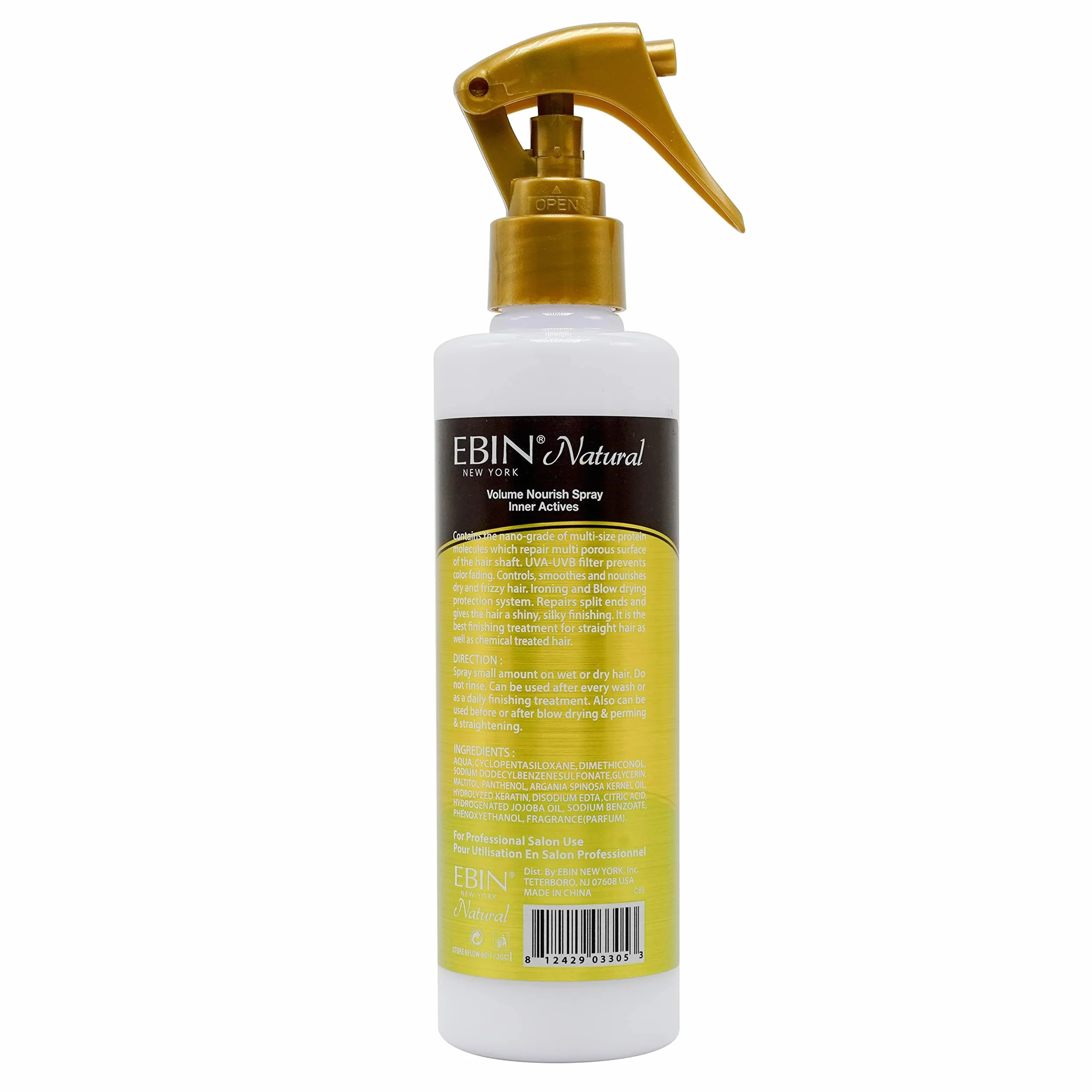 EBIN NEW YORK Démêlant 5 secondes pour cheveux naturels 8,5 oz / 250 ml
